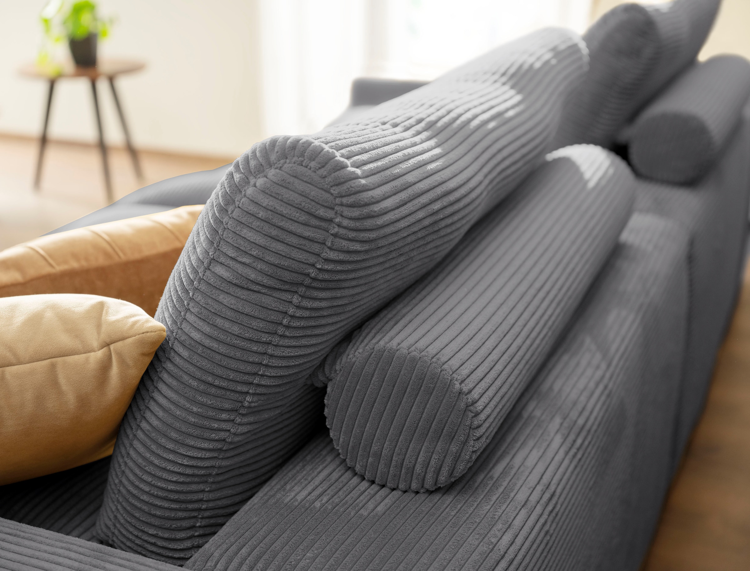 alina Ecksofa »Sandy«, mit losen Sitz und Rückenkissen, in modernem Cordstoff