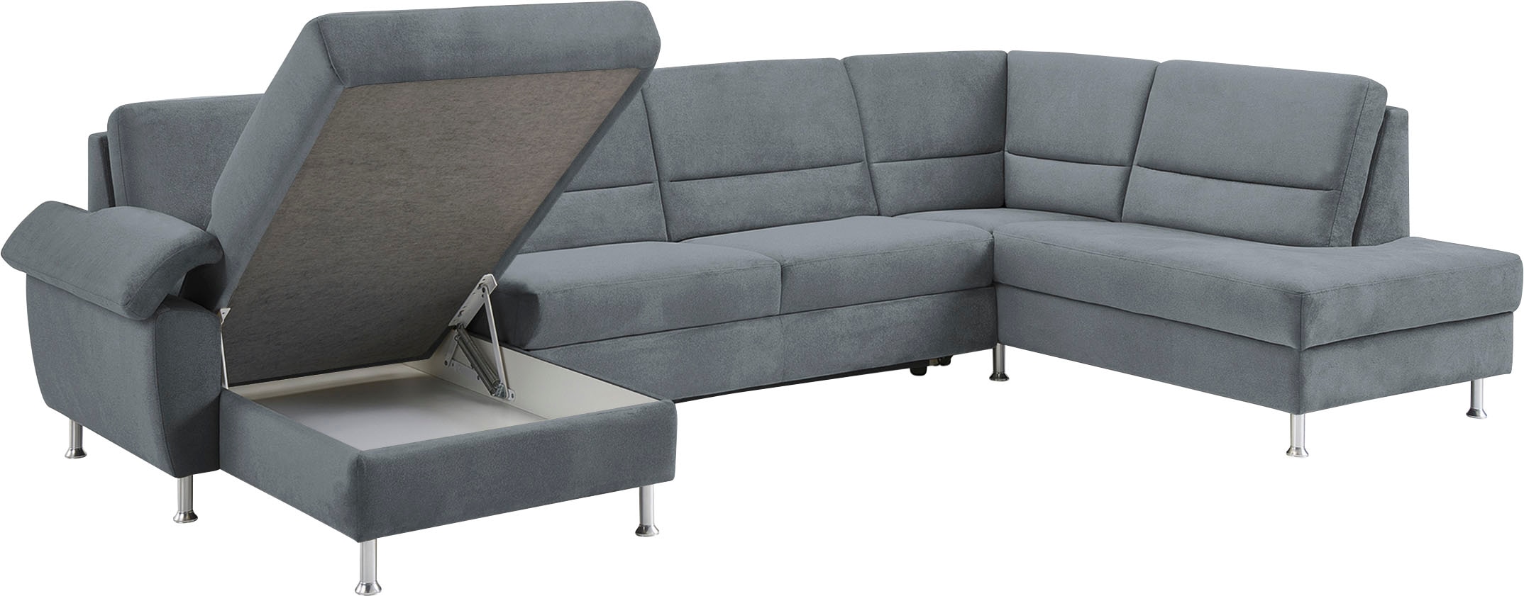 CALIZZA INTERIORS Wohnlandschaft »Onyx U-Form«, (3 St.), wahlweise mit Bettfunktion und Bettkasten