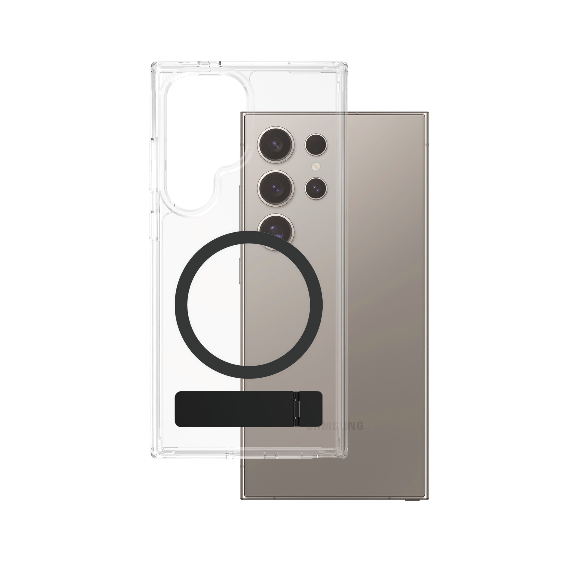 CARE by PanzerGlass Handyhülle »Magnetic QI Compatible Kickstand Case für Samsung Galaxy S25 Ultra«, Backcover, Schutzhülle, Handyschutzhülle, Case, Schutzcase, stoßfest