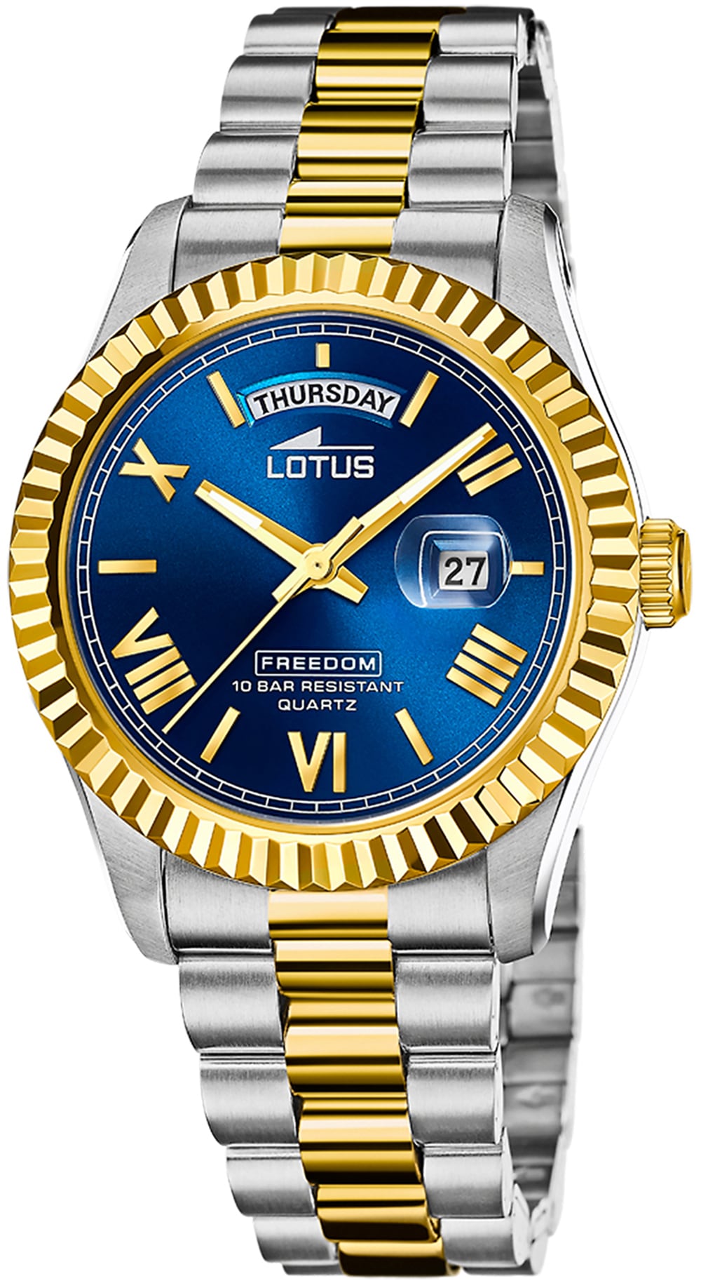 Lotus Quarzuhr, Armbanduhr, Herrenuhr, Damenuhr, bis 10 bar wasserdicht, Datum