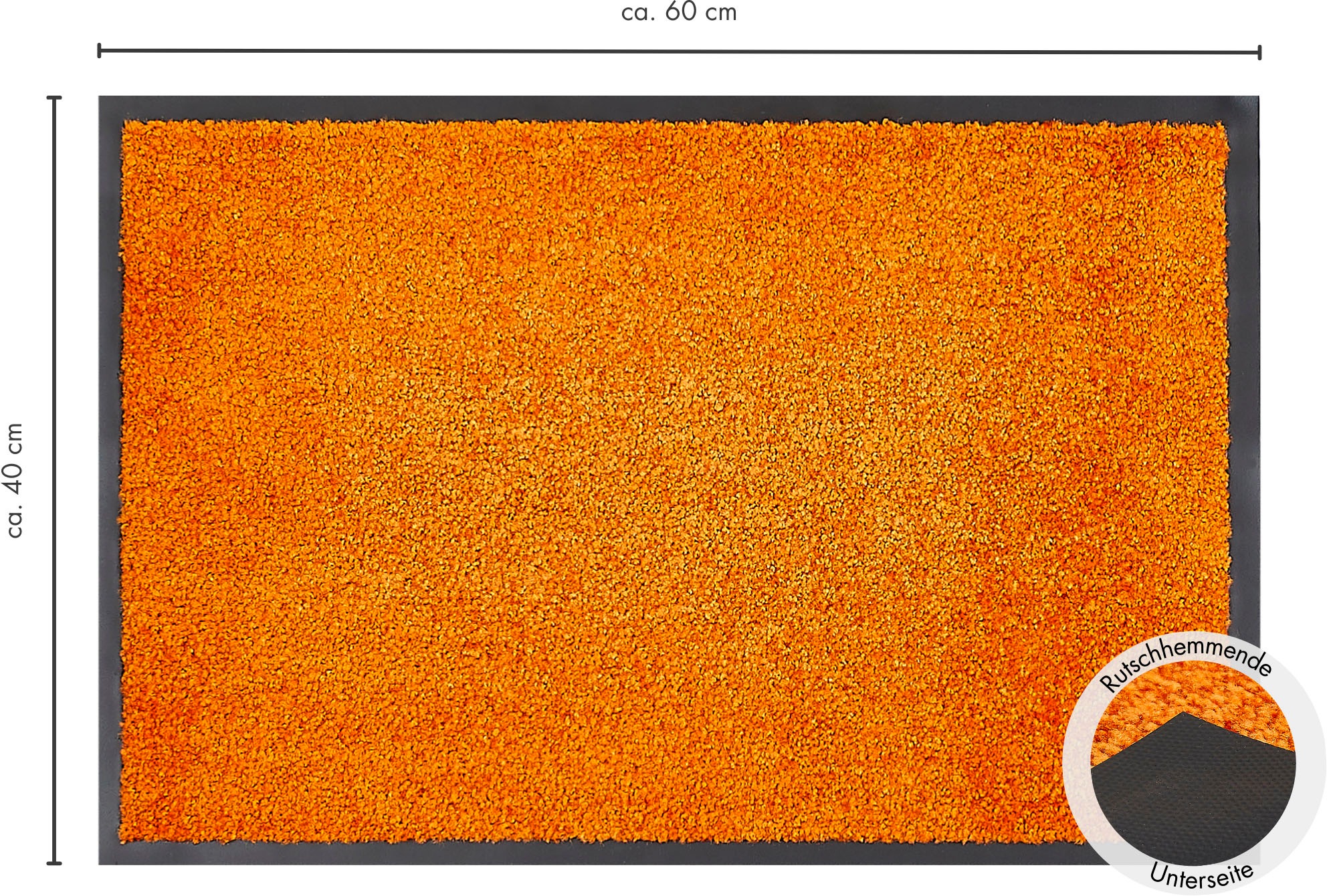 my home Fußmatte »Fresh Step, Made in Belgium«, rechteckig, 7 mm Höhe, für den Eingangsbereich, Uni-Farben, rutschhemmend, robust, waschbar