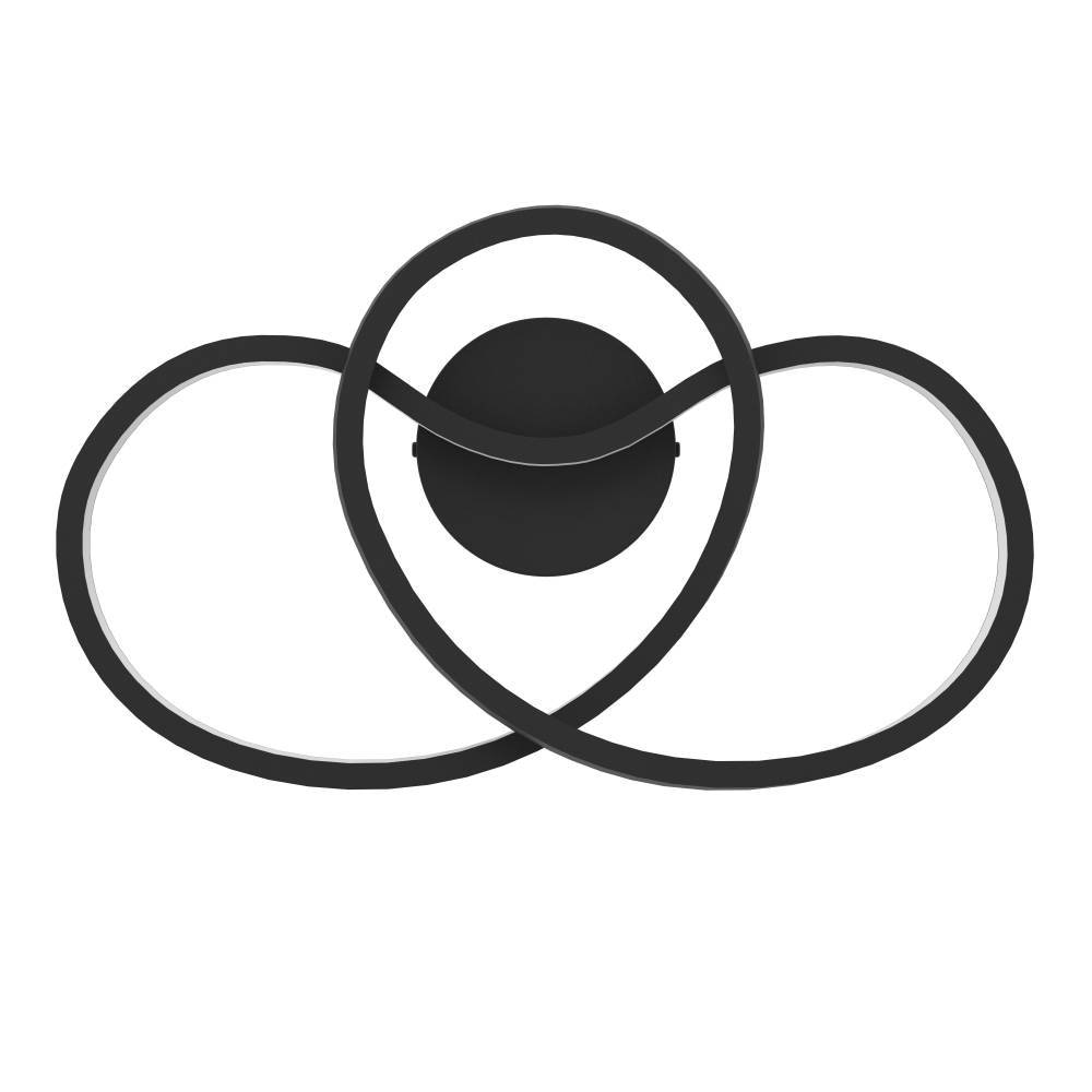 EGLO Wandleuchte »GIANELLA«, 1 flammig, Leuchtmittel LED-Modul | LED fest integriert, Wandlampe, Wandbeleuchtung, Metall in Schwarz, Flur, Wohnzimmerlampe