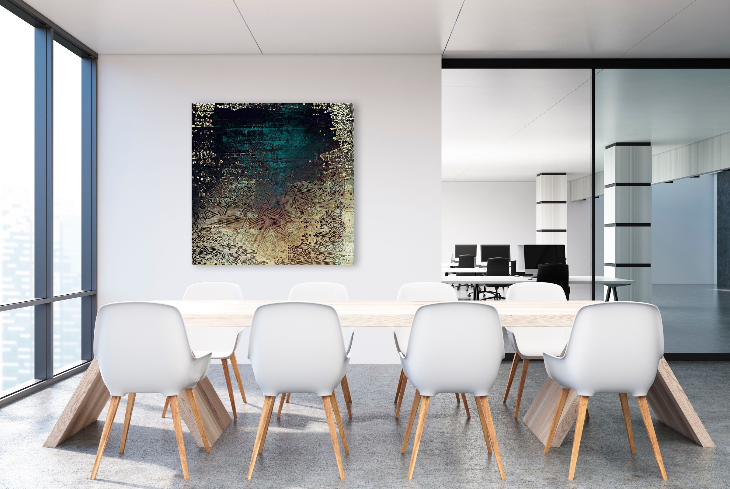 queence Leinwandbild »Golden Snake«, Abstrakt-Abstrakte-Kunst-Modern, (1 St günstig online kaufen