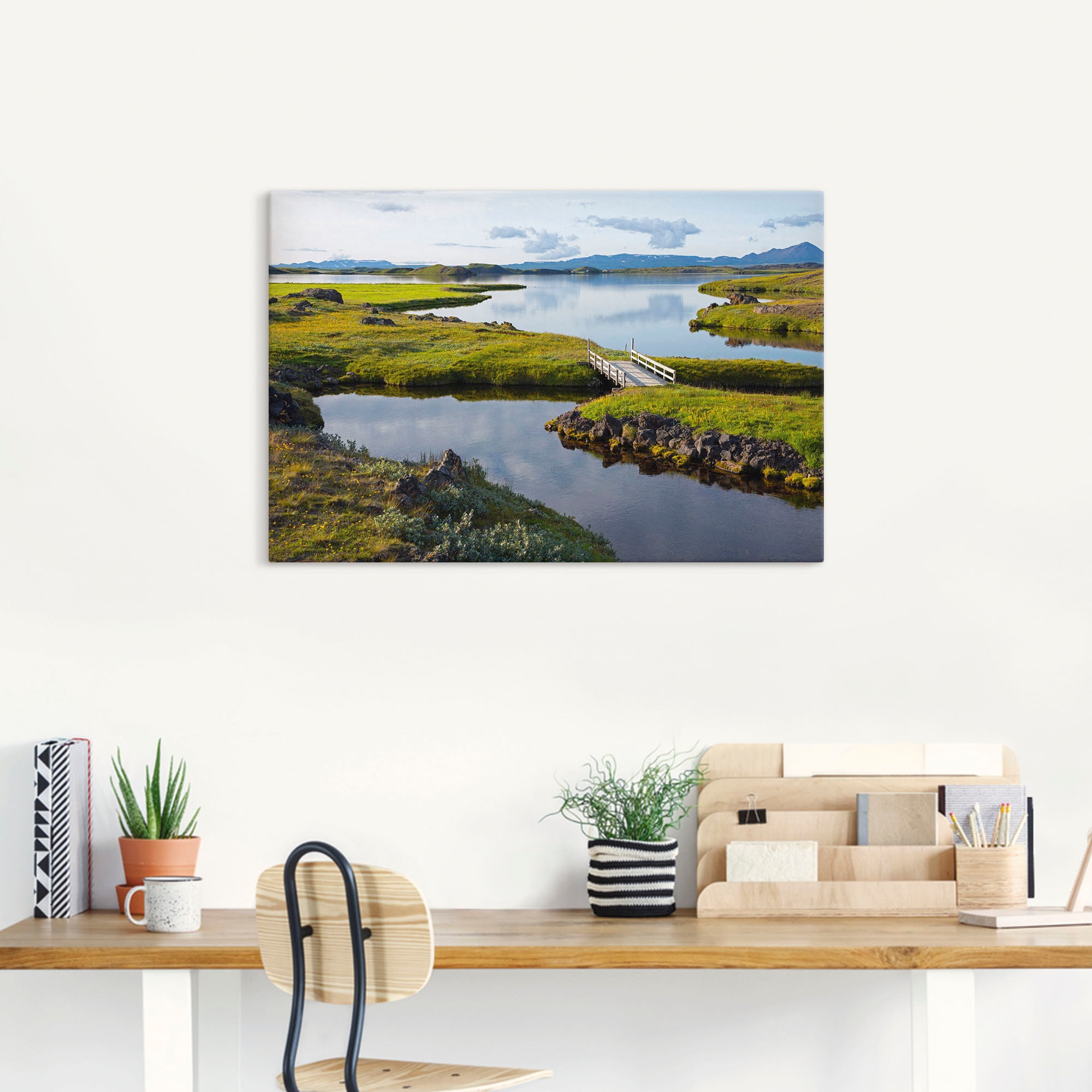 Artland Leinwandbild "Myvatn", Seebilder, (1 St.), auf Keilrahmen gespannt günstig online kaufen