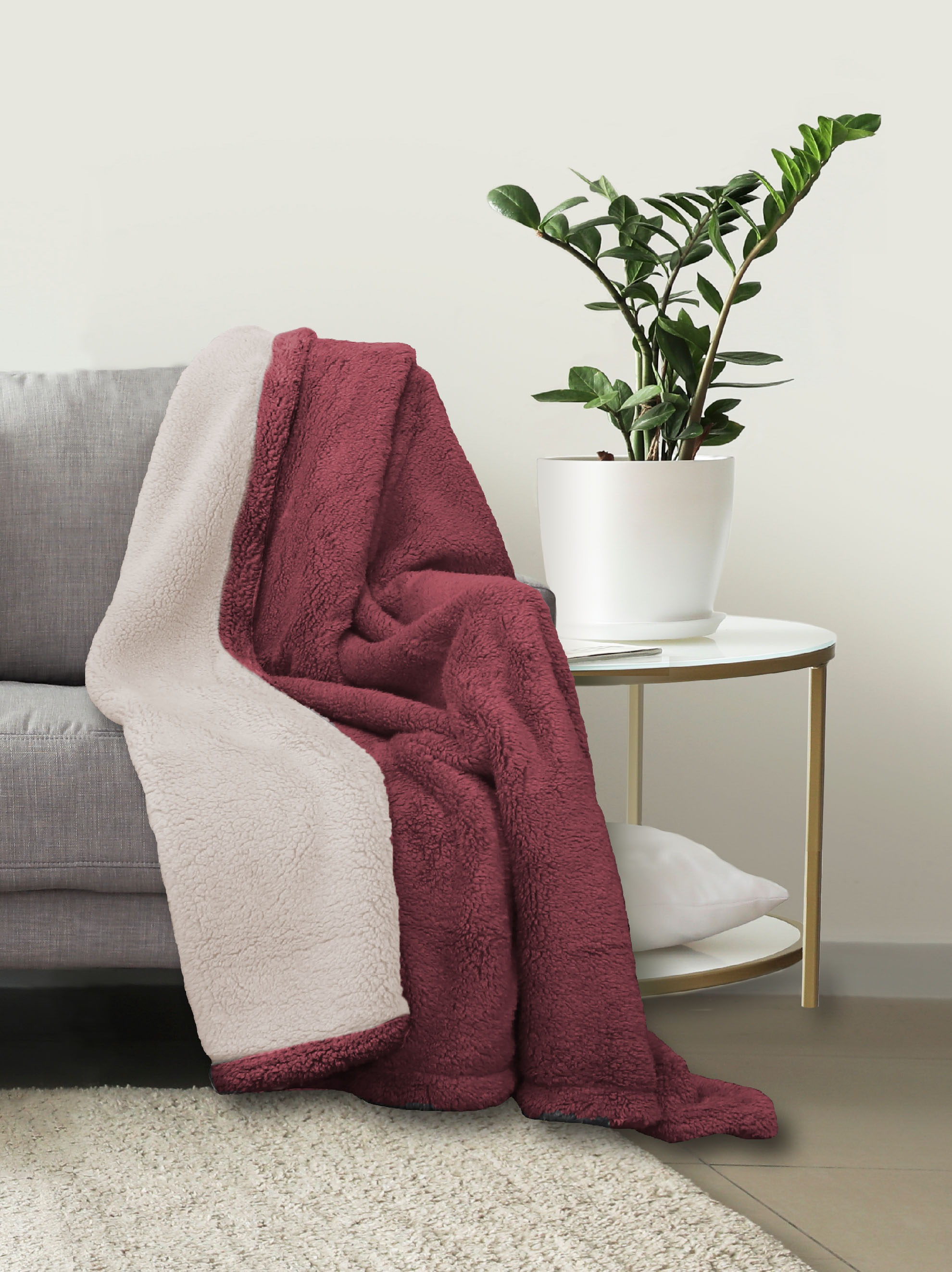 Biberna Tagesdecke »Tagesdecke Sherpa«, Kuscheldecke, superweiche + warme S günstig online kaufen