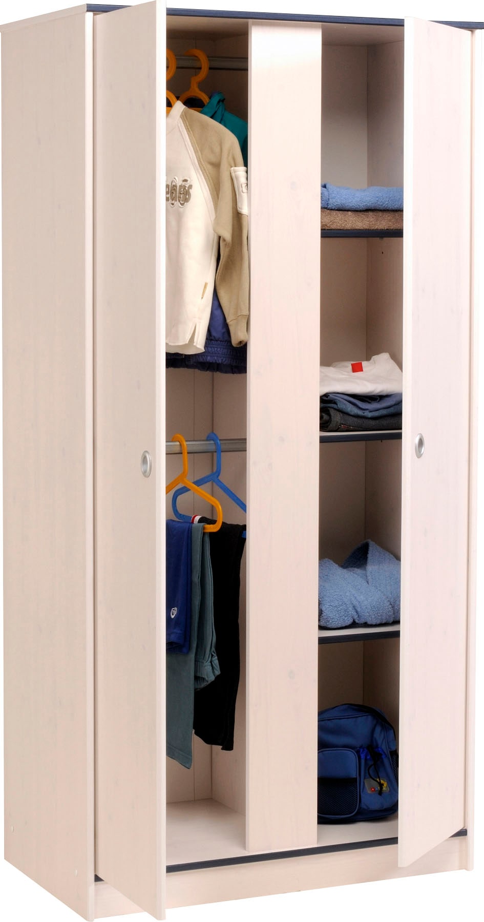 Parisot Jugendzimmer-Set »Smoozy«, (4 tlg., Stauraumbett,Nachttisch, Kleiderschrank und Schreibtisch)