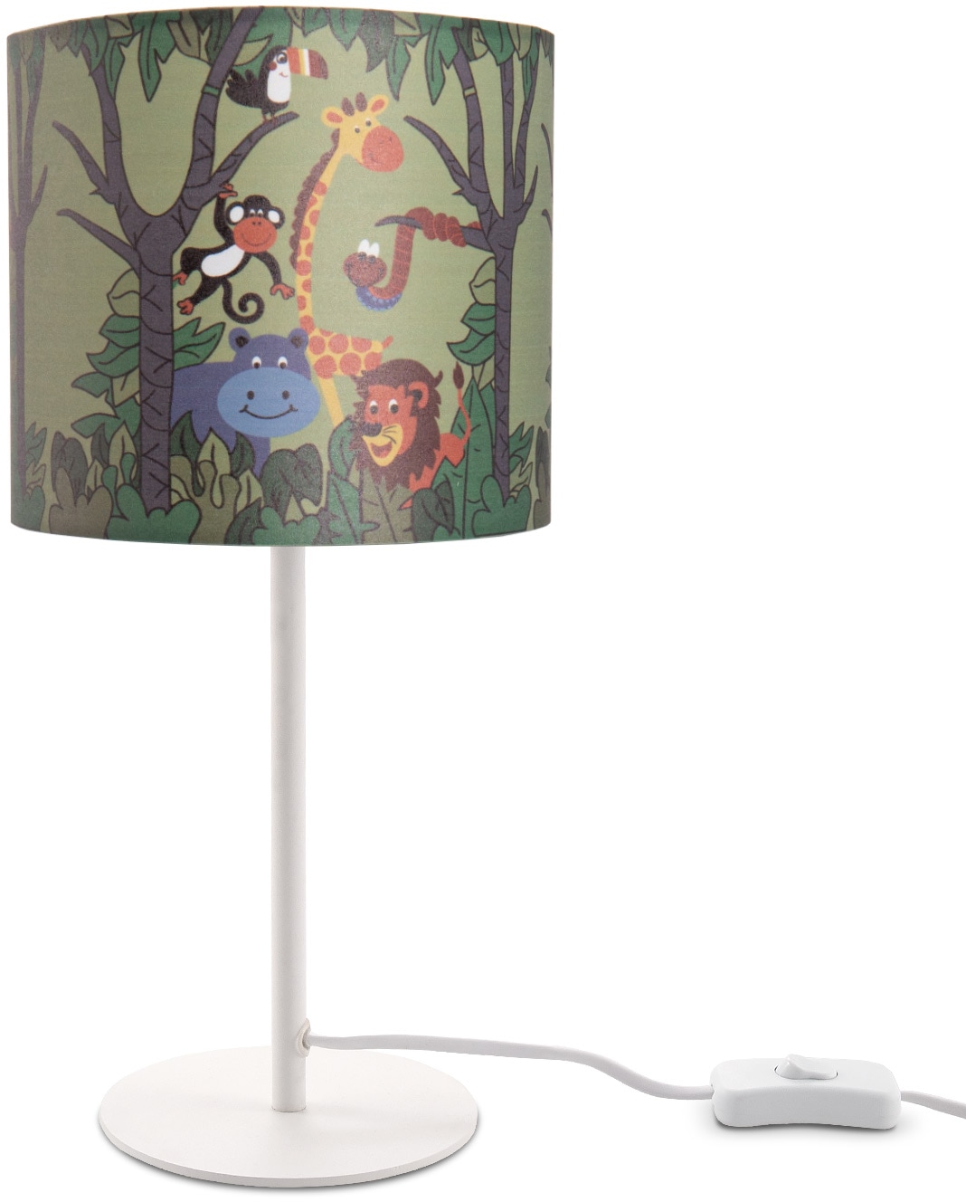 Paco Home Tischleuchte Dschungel LED online Kinderlampe Tier-Motiv, Tischleuchte E14 kaufen Kinderzimmer, »Diamond 638«, 1 flammig-flammig