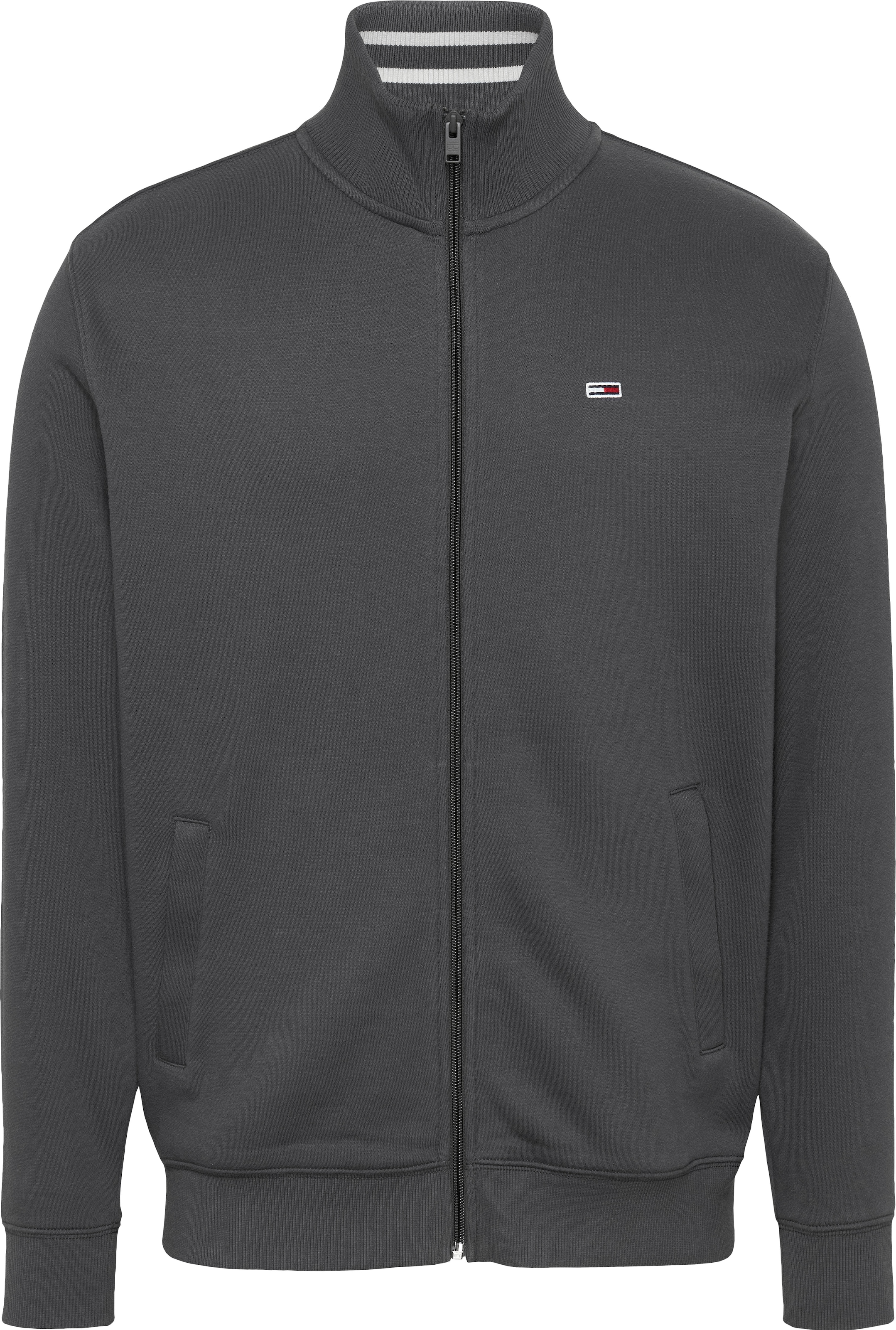 Tommy Jeans Plus Sweatjacke »TJM REG FLEECE ZIP THRU EXT«, in Großen Größen, Logostickerei