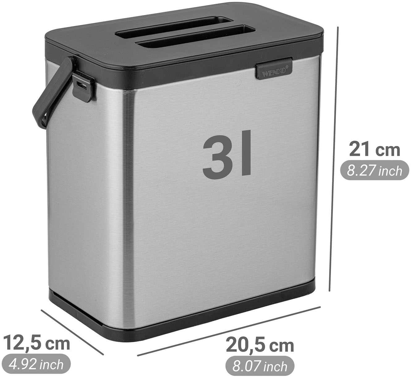 WENKO Mülleimer »Modell Colin« 1 Behälter