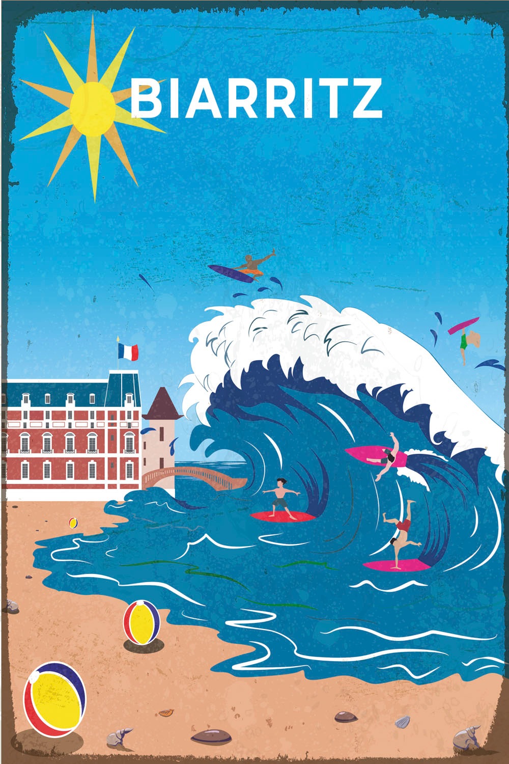 queence Metallbild »Biarritz Beach« Meer   Strand   Strandbilder 1 Stk. tlg günstig online kaufen