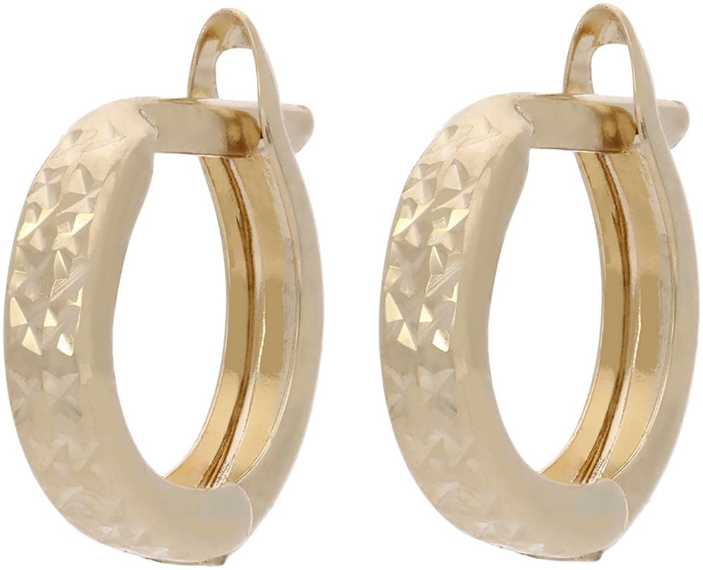 Firetti Paar Creolen »Schmuck Geschenk Gold 375 Ohrschmuck Ohrringe Sterne«