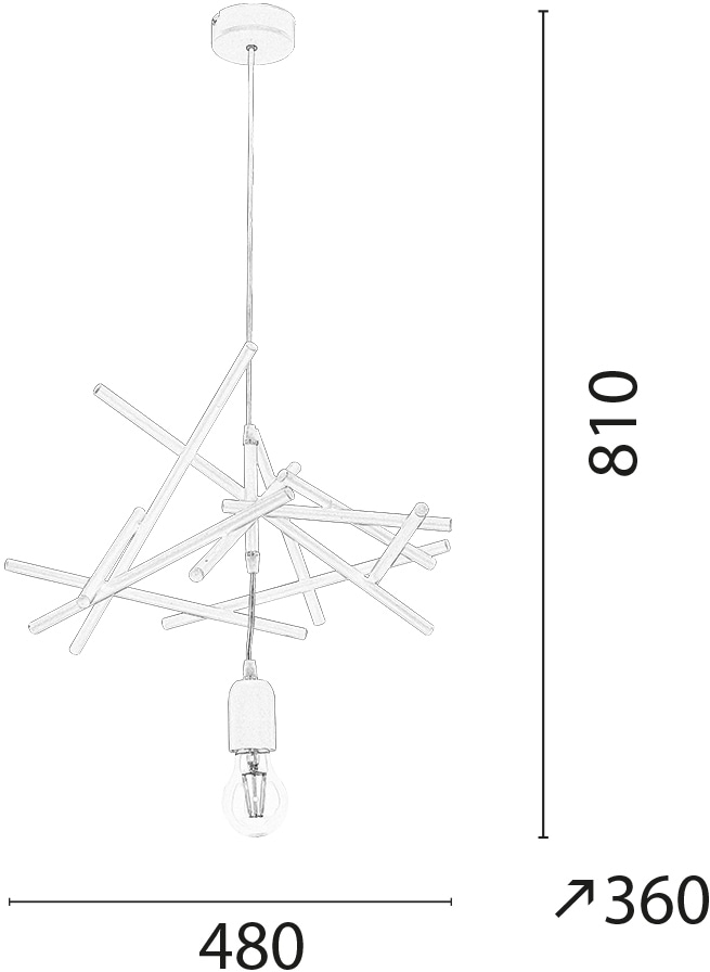 SPOT Light Pendelleuchte »GLENN«, 1 flammig, Leuchtmittel E27 | ohne Leuchtmittel, aus Metall, originelles Design, passende LM E27, Made in Europe