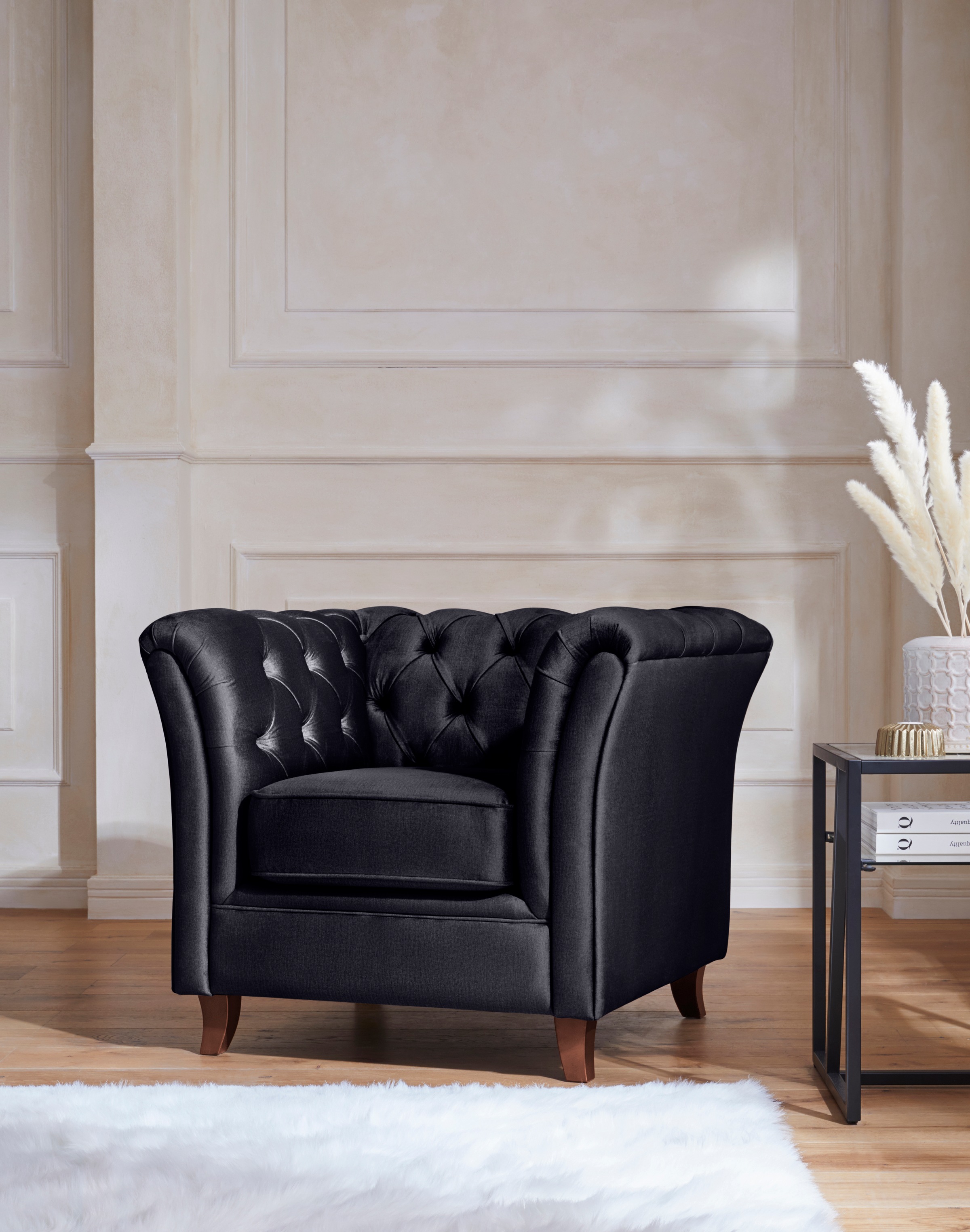 Home affaire Chesterfield-Sessel »Reims Cocktailsessel, Sessel«, mit echter günstig online kaufen