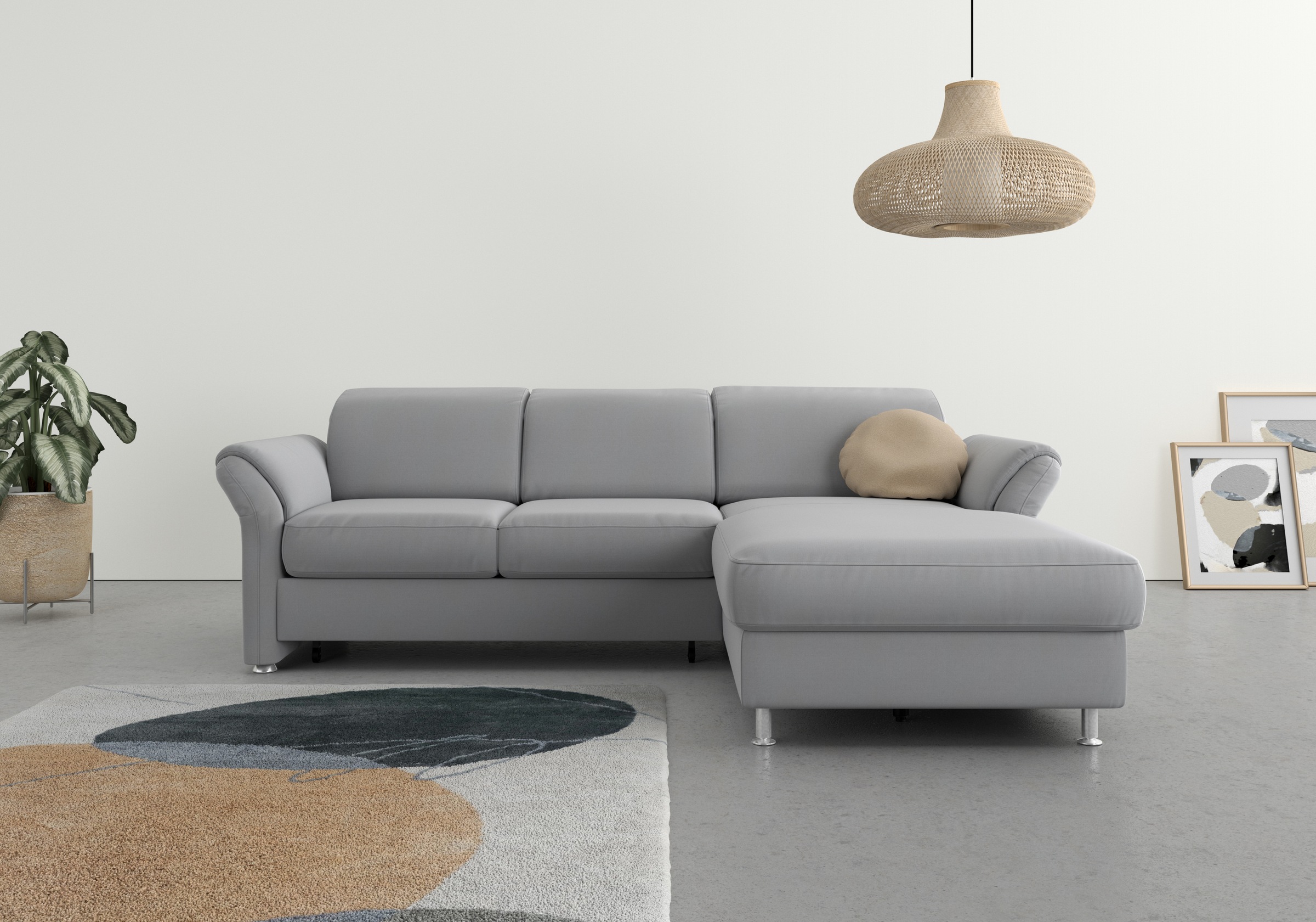 sit&more Ecksofa »Apulia L-Form«, wahlweise Bettfunktion, Bettkasten und Kopf- und Armteilverstellung