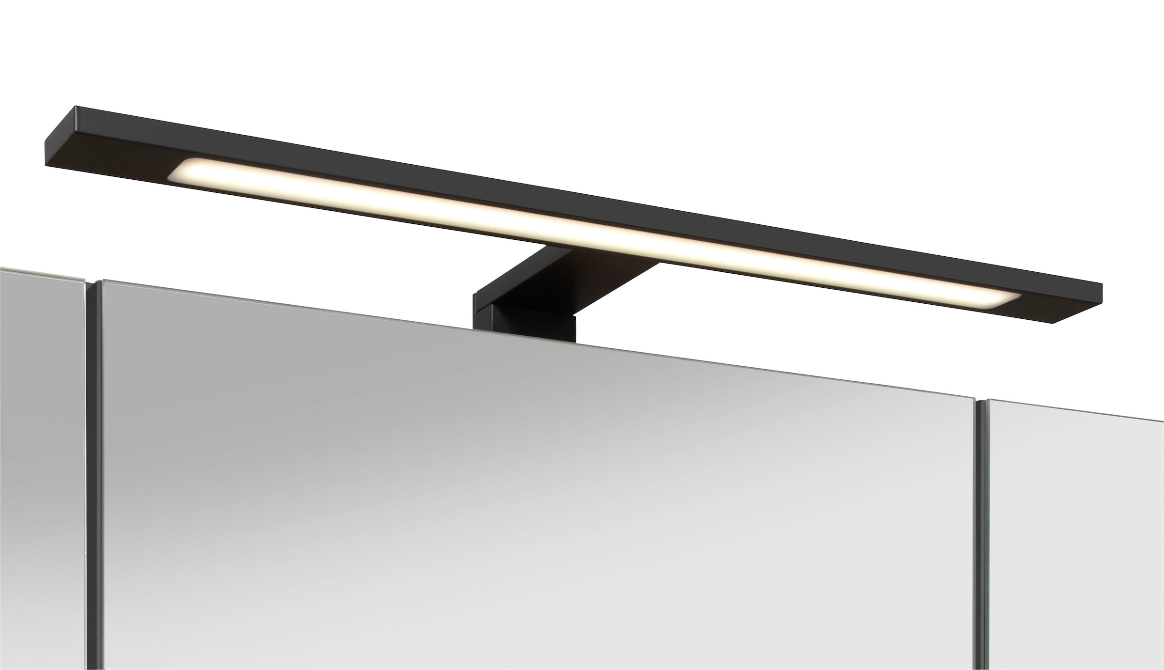 welltime Spiegelschrank »Trento, verschiedene Ausführungen und Farben«, Breite 80 cm, mit 3D-Effekt, Spiegeltüren, Inklusive LED-Beleuchtung