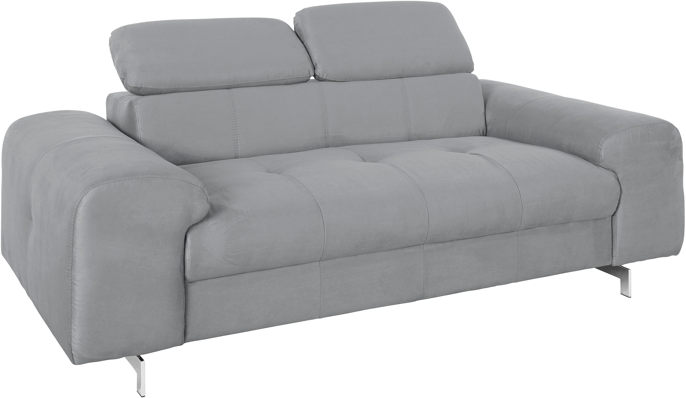 COTTA 2-Sitzer »Chef«, Big-Sofa mit Kopfteilverstellung, edle Metallkufen