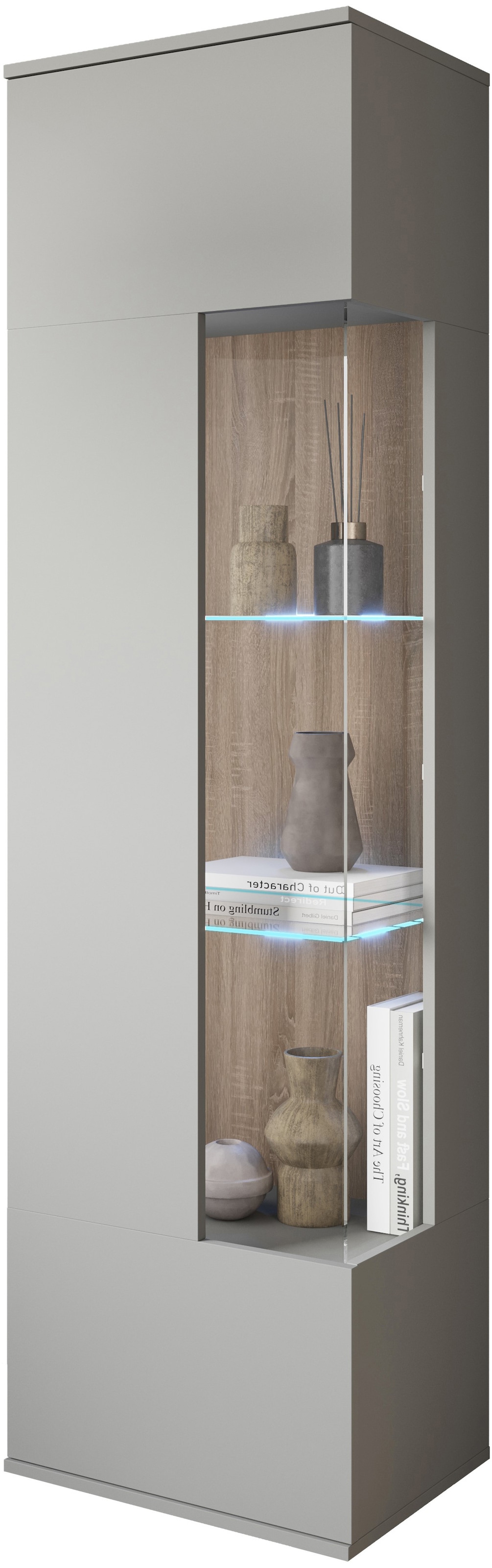 INOSIGN Vitrine »Kenia, stehend und hängend, Türanschlag wechselbar«, (1 St.), Vitrineschrank mit Glastüren 160 cm Höhe