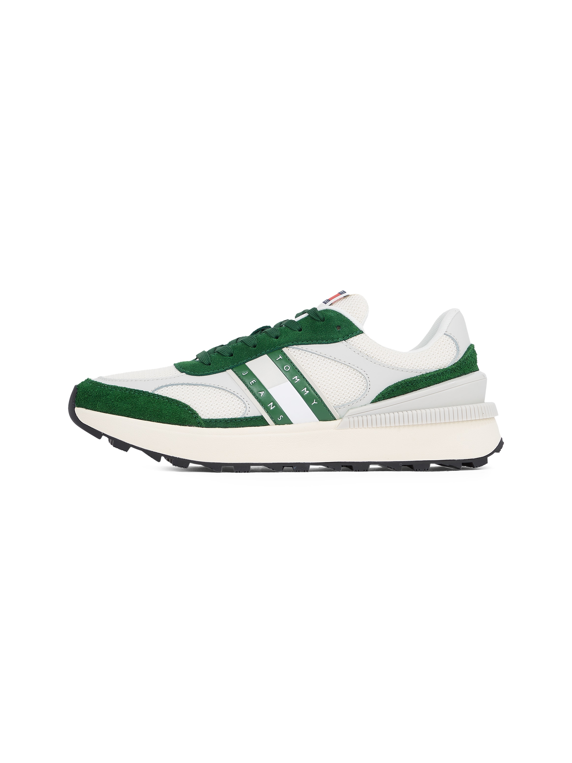 Tommy Jeans Sneaker »TJM TECHNICAL RUNNER ESS«, Freizeitschuh, Halbschuh, Schnürschuh mit gepolstertem Schaftrand
