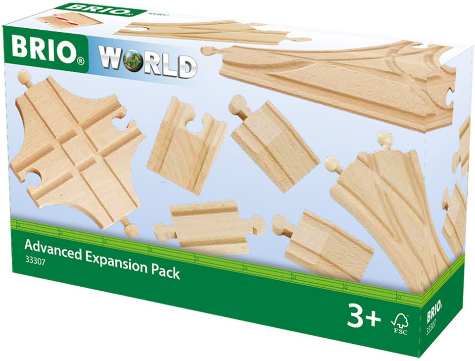 BRIO® Gleise-Set »Ergänzungsset Holzschienensystem, BRIO® WORLD«, Schienen und Weichensortiment; FSC®- schützt Wald - weltweit