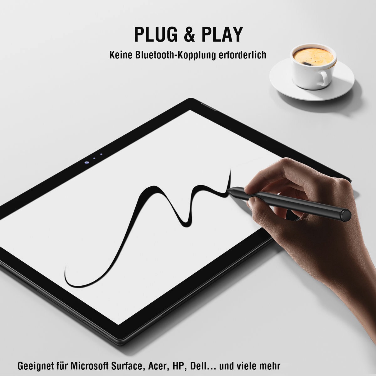 4smarts Eingabestift »Aktiver Eingabestift MPP für Surface«