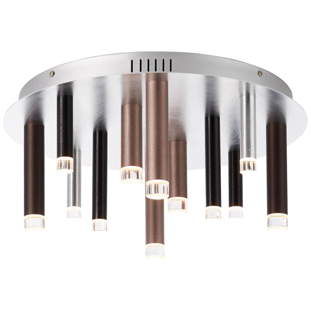 Brilliant Deckenleuchte »Cembalo«, 12 flammig, Leuchtmittel LED-Modul | LED fest integriert, LED Deckenlampe rund 12flg braun/Kaffee