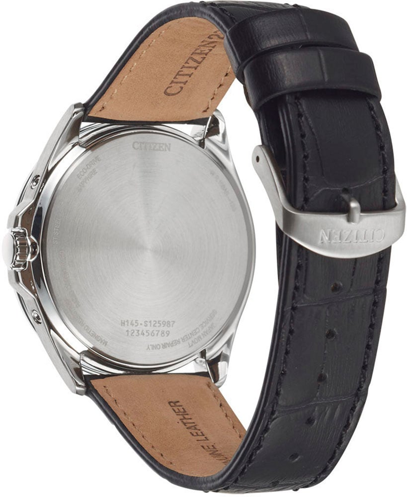 Citizen Funkuhr, Armbanduhr, Herrenuhr, Solar, Lederarmband, Saphirglas, Datum