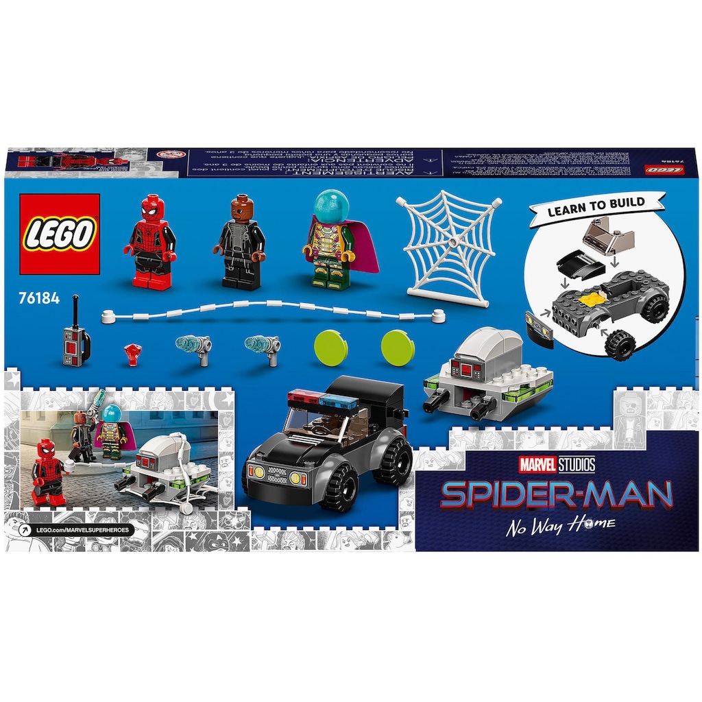LEGO® Konstruktionsspielsteine »Mysterios Drohnenattacke auf Spider-Man (76184)«, (73 St.), LEGO® Marvel Super Heroes