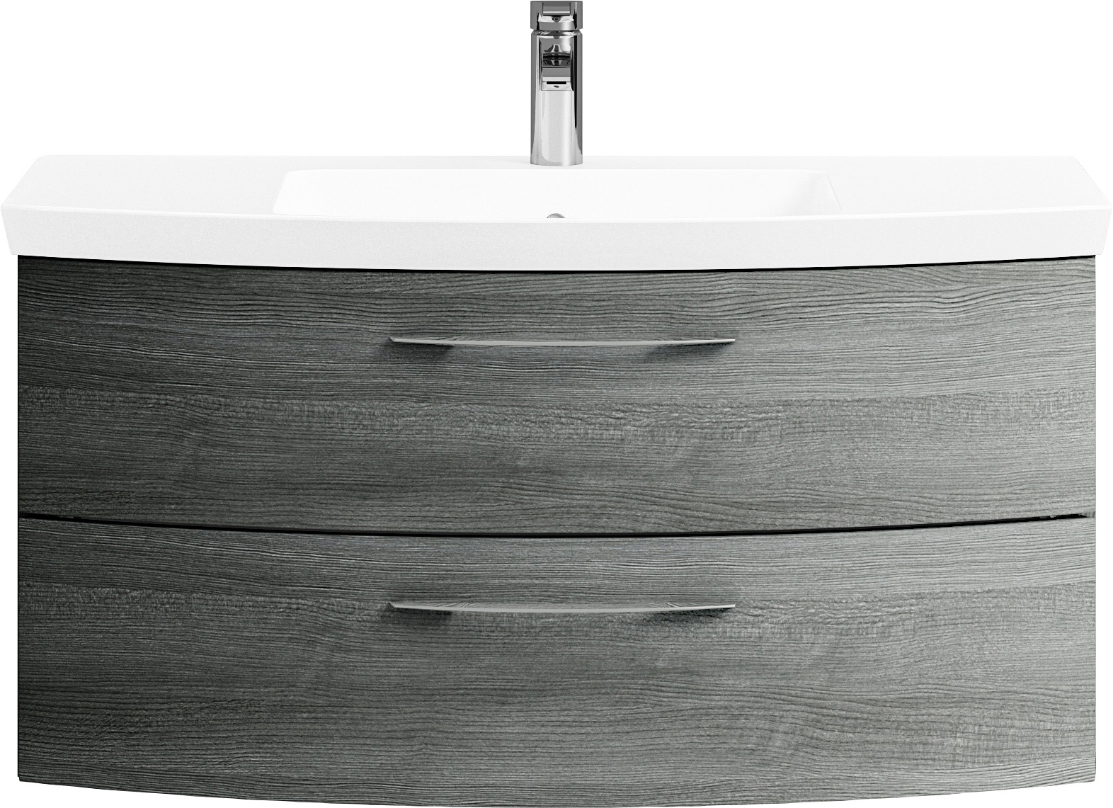 Saphir Badmöbel-Set »Cassca Sprint 3-teilig Mineralmarmor-Waschtisch mit LED-Spiegelschrank«, (4 St.), Midischrank, inkl. Türdämpfer, 4 Türen, 4 Schubladen