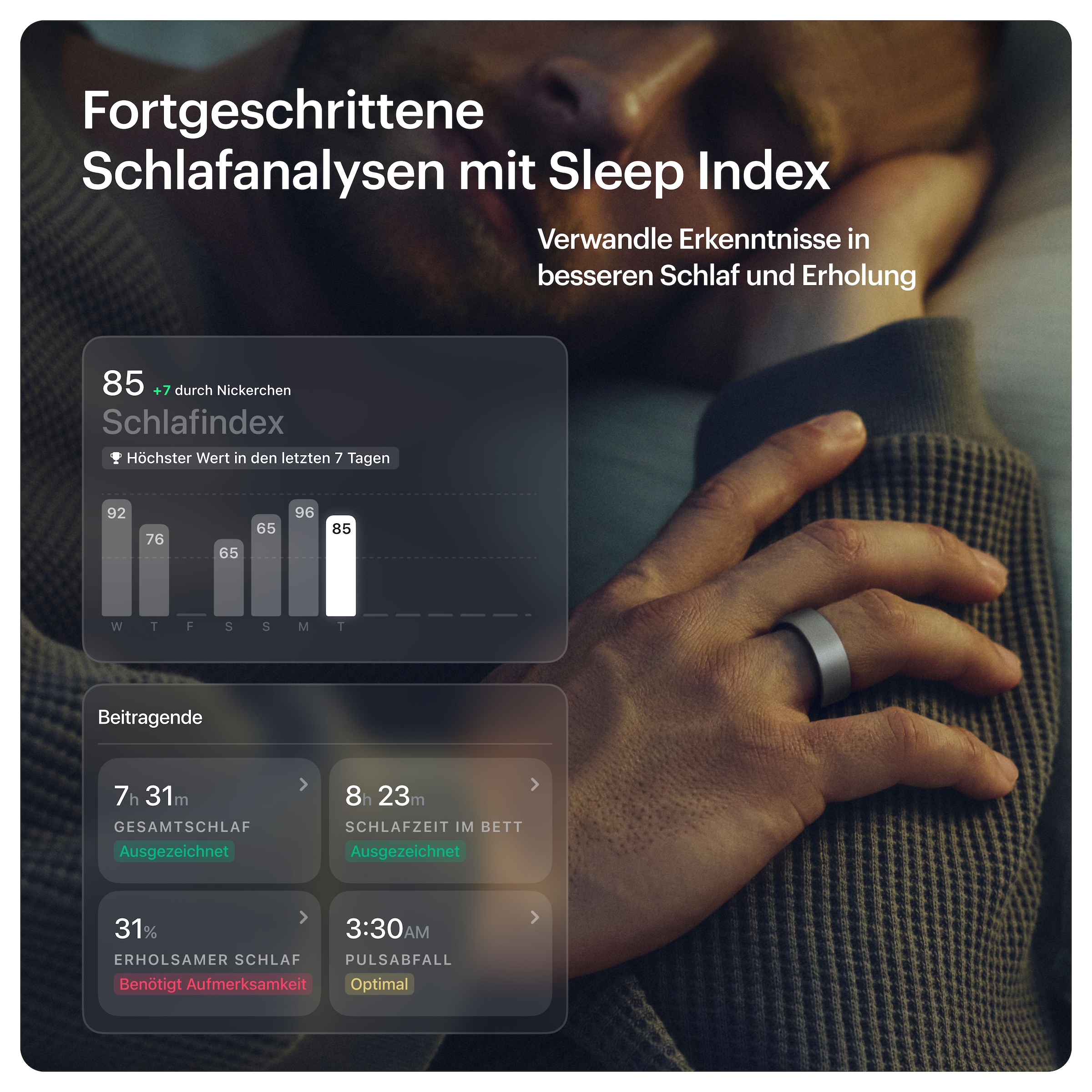 Ultrahuman Activity Tracker »Smartring AIR - Größe 8« Schlaf- und Fitness-Tracker für Frauen und Männer