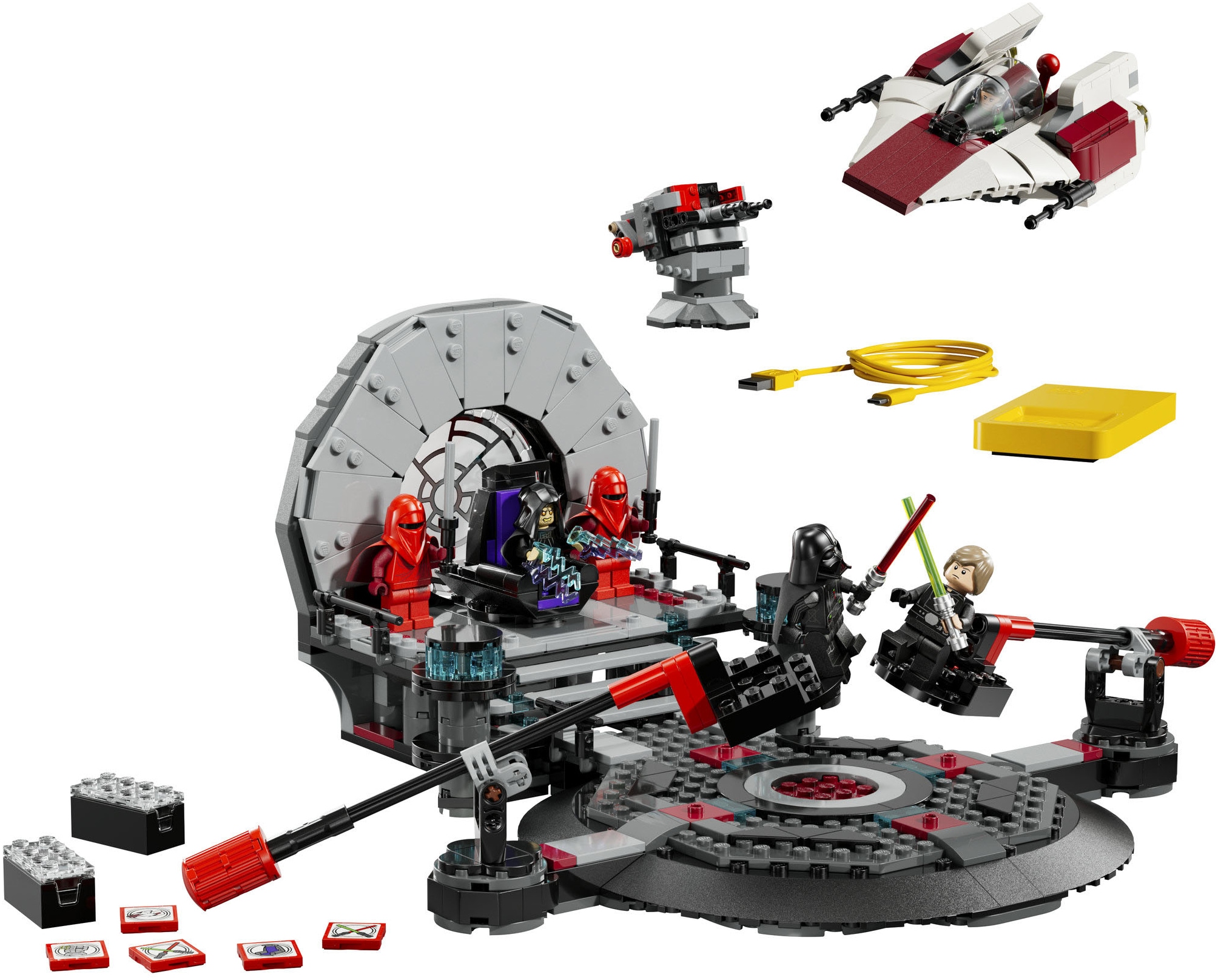 LEGO® Konstruktionsspielsteine »SMART Play: A-Wing und das Duell im Thronsaal (75427), LEGO Star Wars™« mit Licht- und Soundeffekten