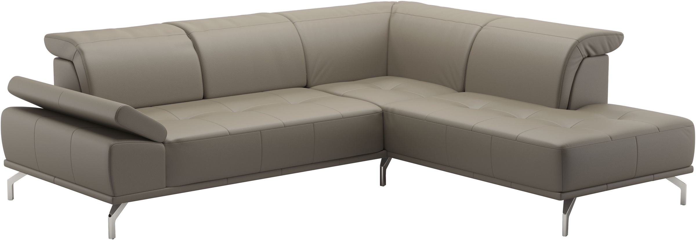 Places of Style Ecksofa »Caluna«, Inkl.Sitztiefenverstellung, wahlweise mit Kopf- und Armteilverstellung