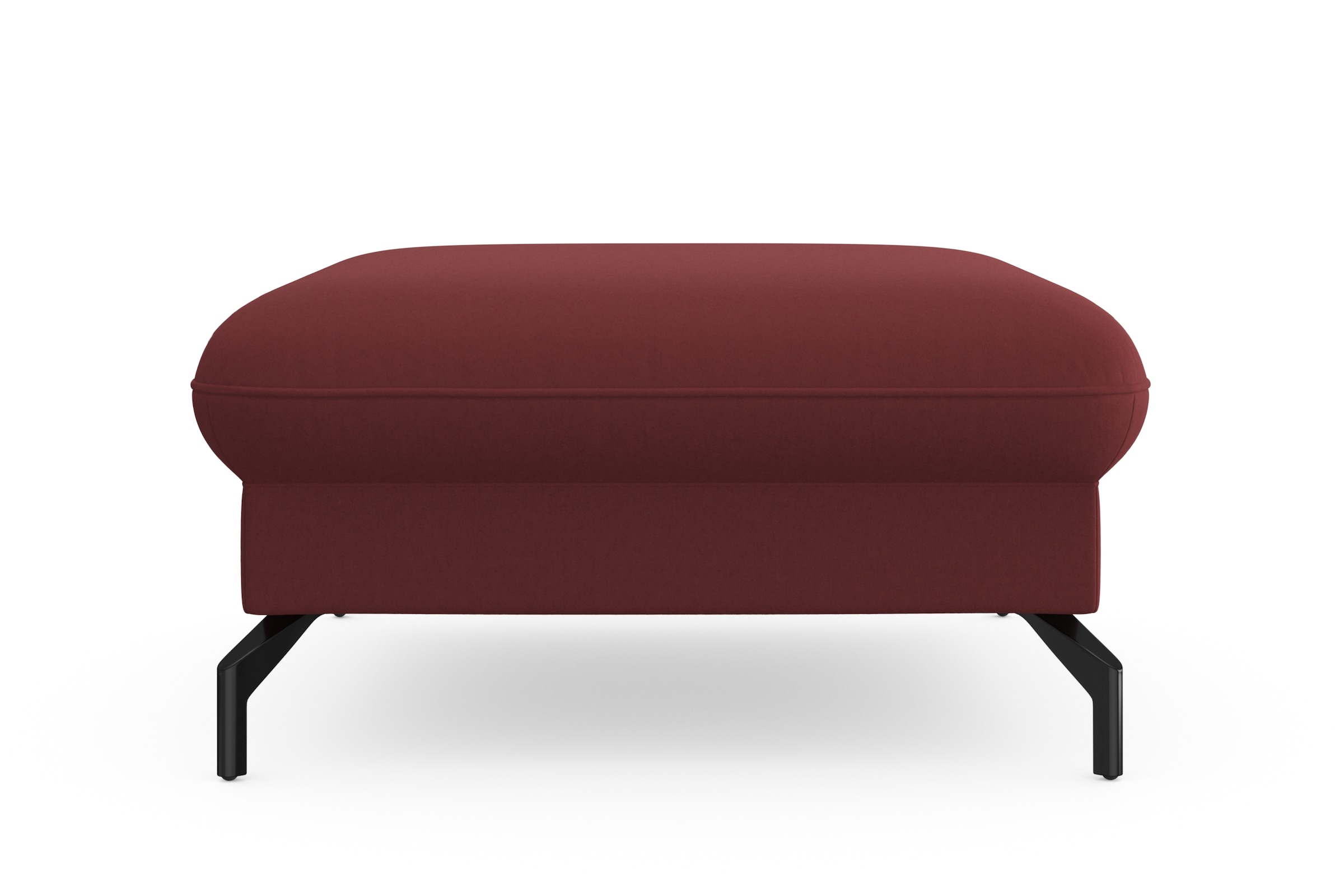 sit&more Hocker »Fashion«, inklusive Federkern, mit hochwertigen, schwarzen Metallfüßen