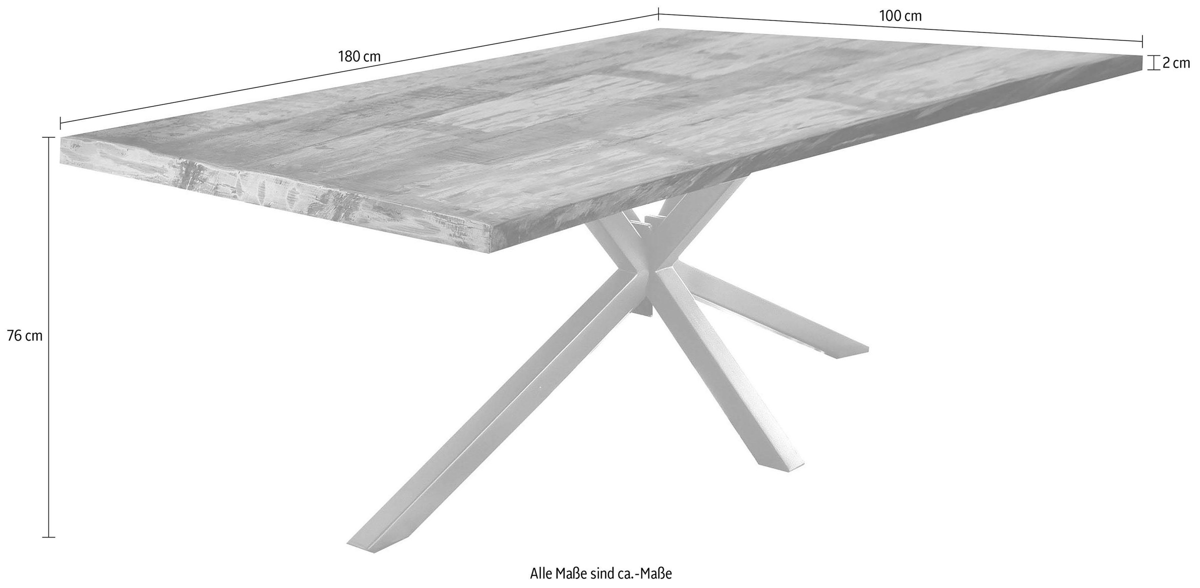 3. Bild von SIT Esstisch »Tops&Tables«, mit Tischplatte aus Altholz mit Farbresten
