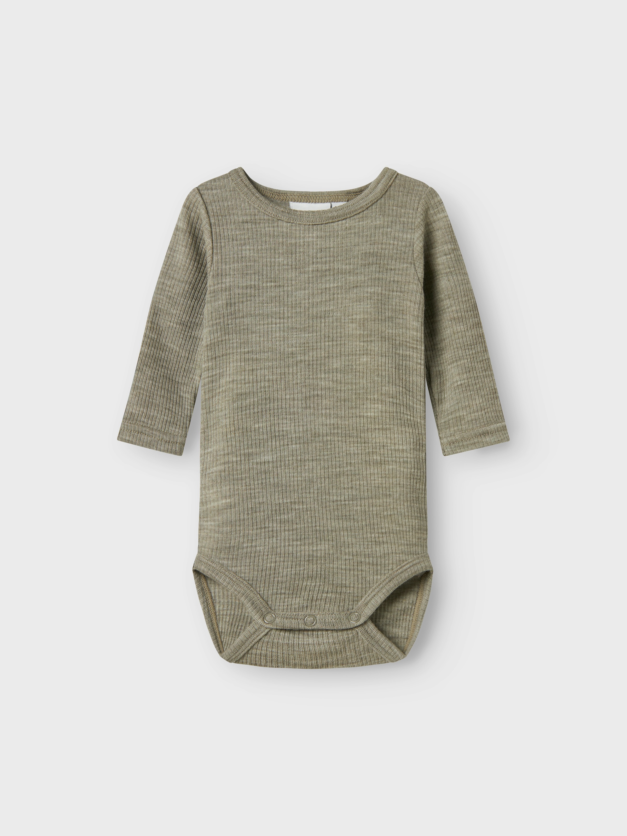 Name It Langarmbody »NBNWAX WOOL RIB LS BODY NOOS«, aus reiner Merinowolle