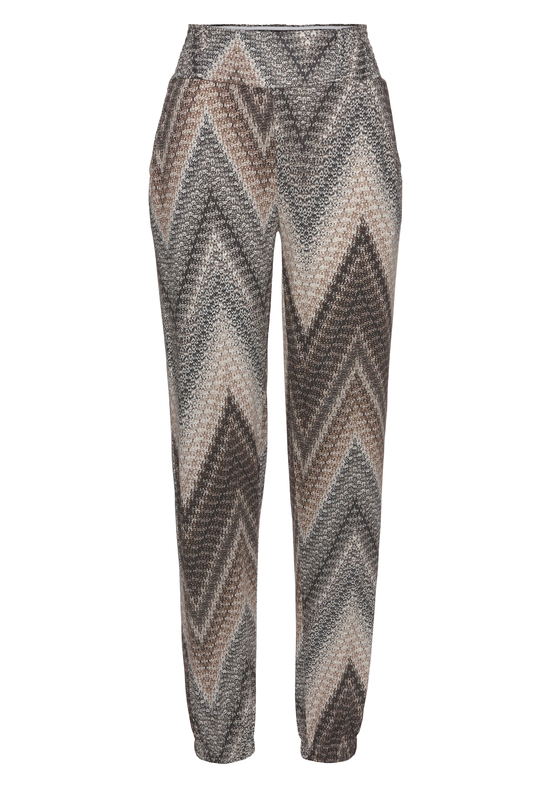LASCANA Jerseyhose, mit Alloverprint und Taschen, Stretchbund, Strandhose