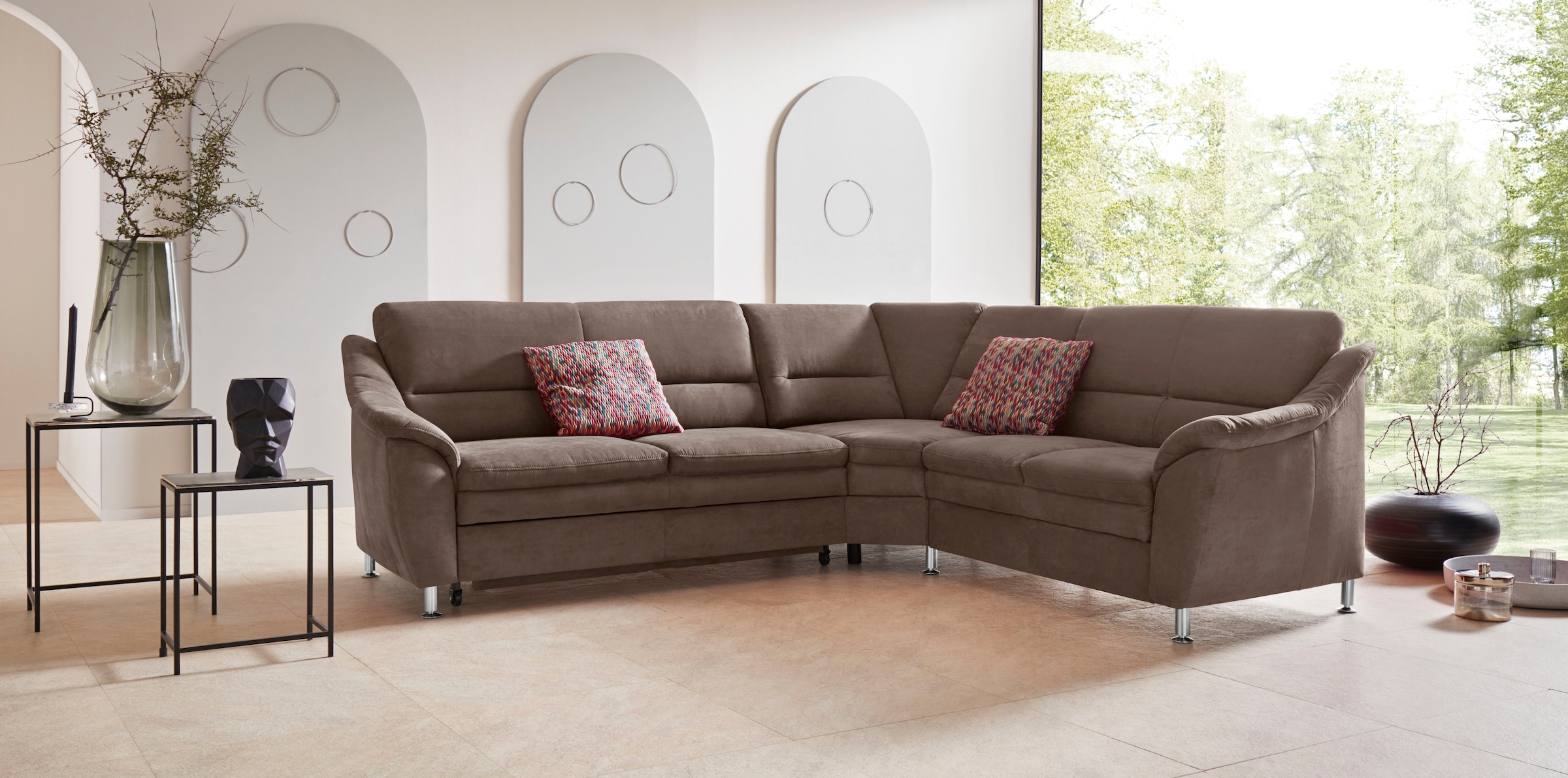 PLACES OF STYLE Ecksofa »Cardoso L-Form« mit Trapezecke für mehr Sitzkomfor günstig online kaufen