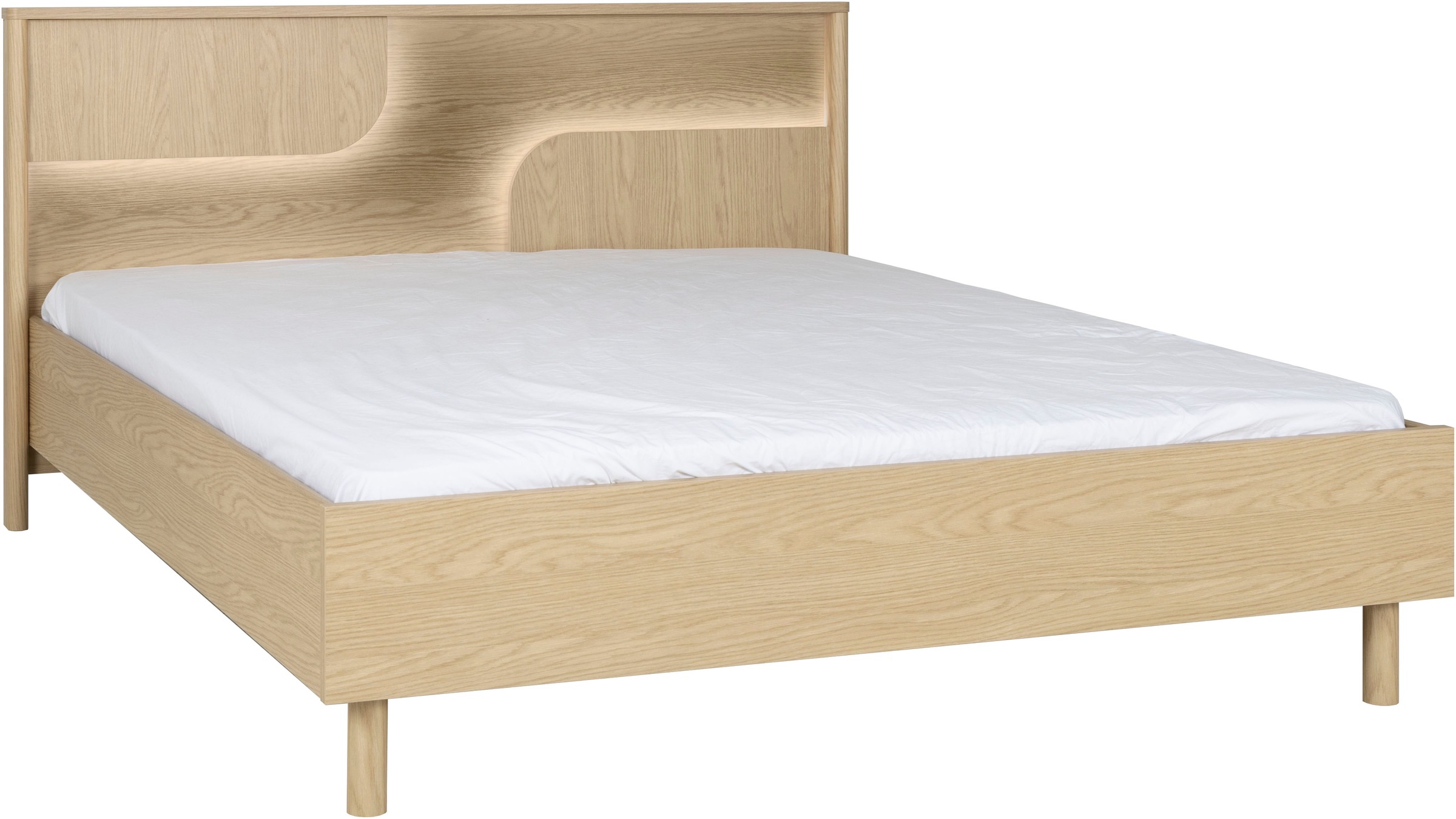 Gami Einzelbett »Galys Bett 160 x 200«, Mit Beleuchtetem Kopfteil