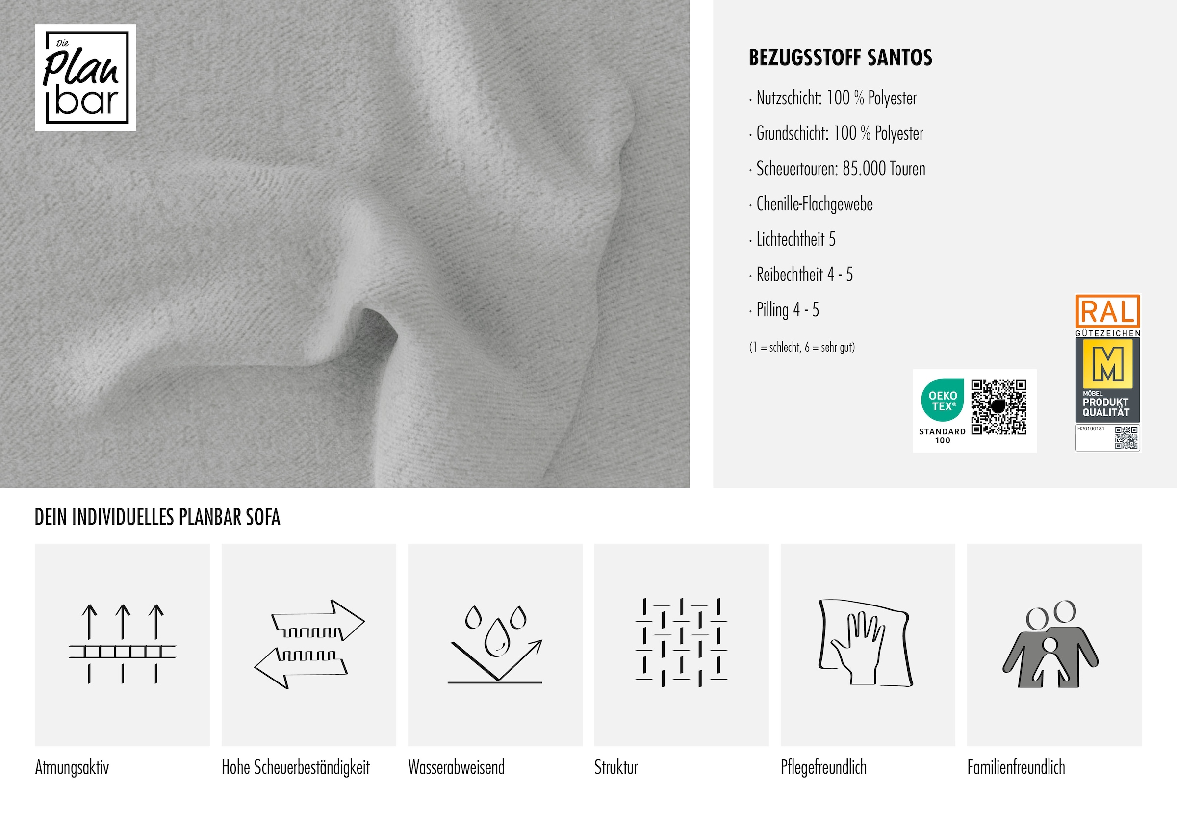 Die PlanBar Ecksofa »MP-IN18012 L-Form mit Federkern-Polsterung« Sitztiefenverstellung, optional Kopfteilverstellung & Schlaffunktion