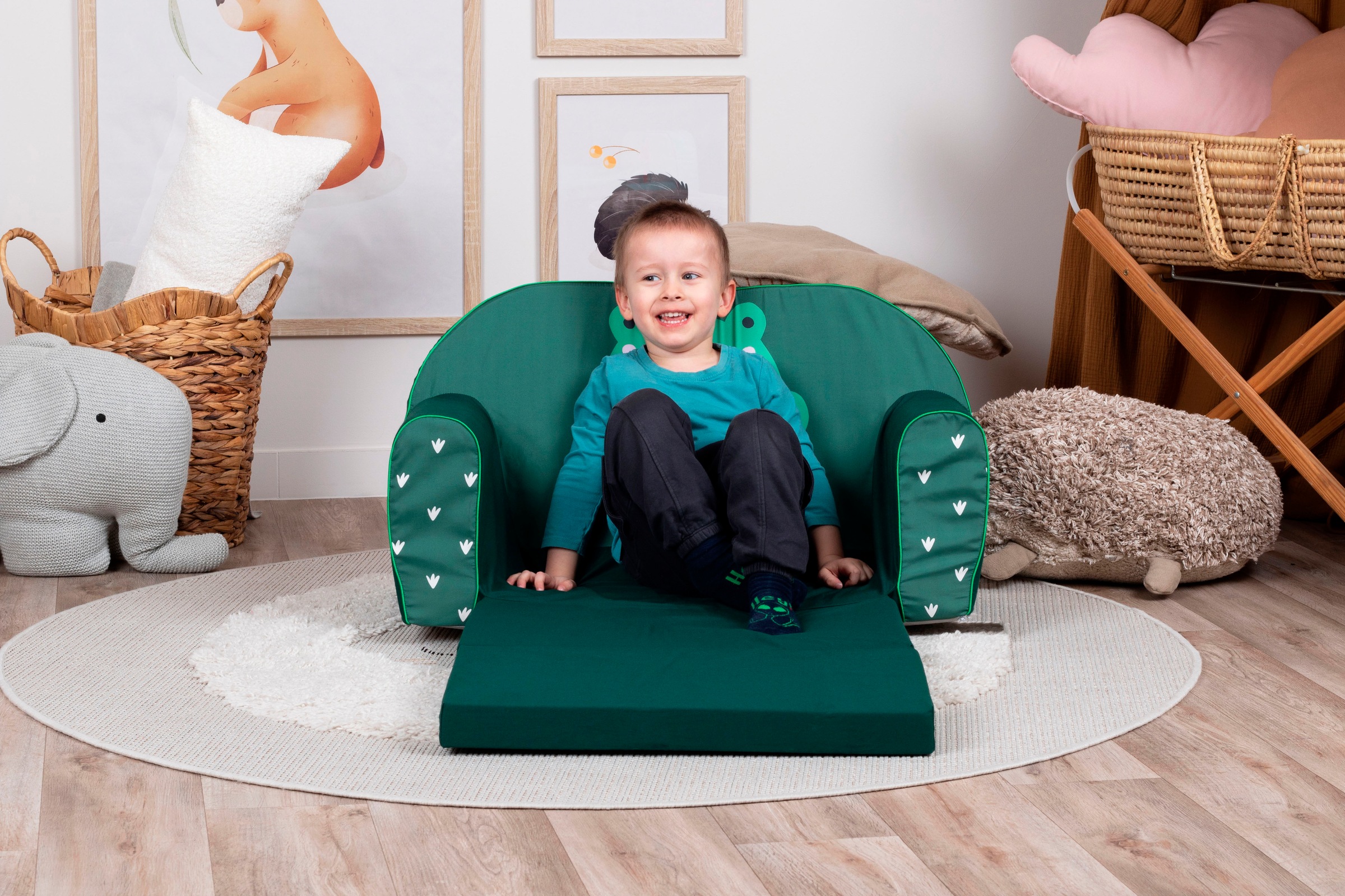 Knorrtoys® Sofa »Green frog«, für Kinder; Made in Europe