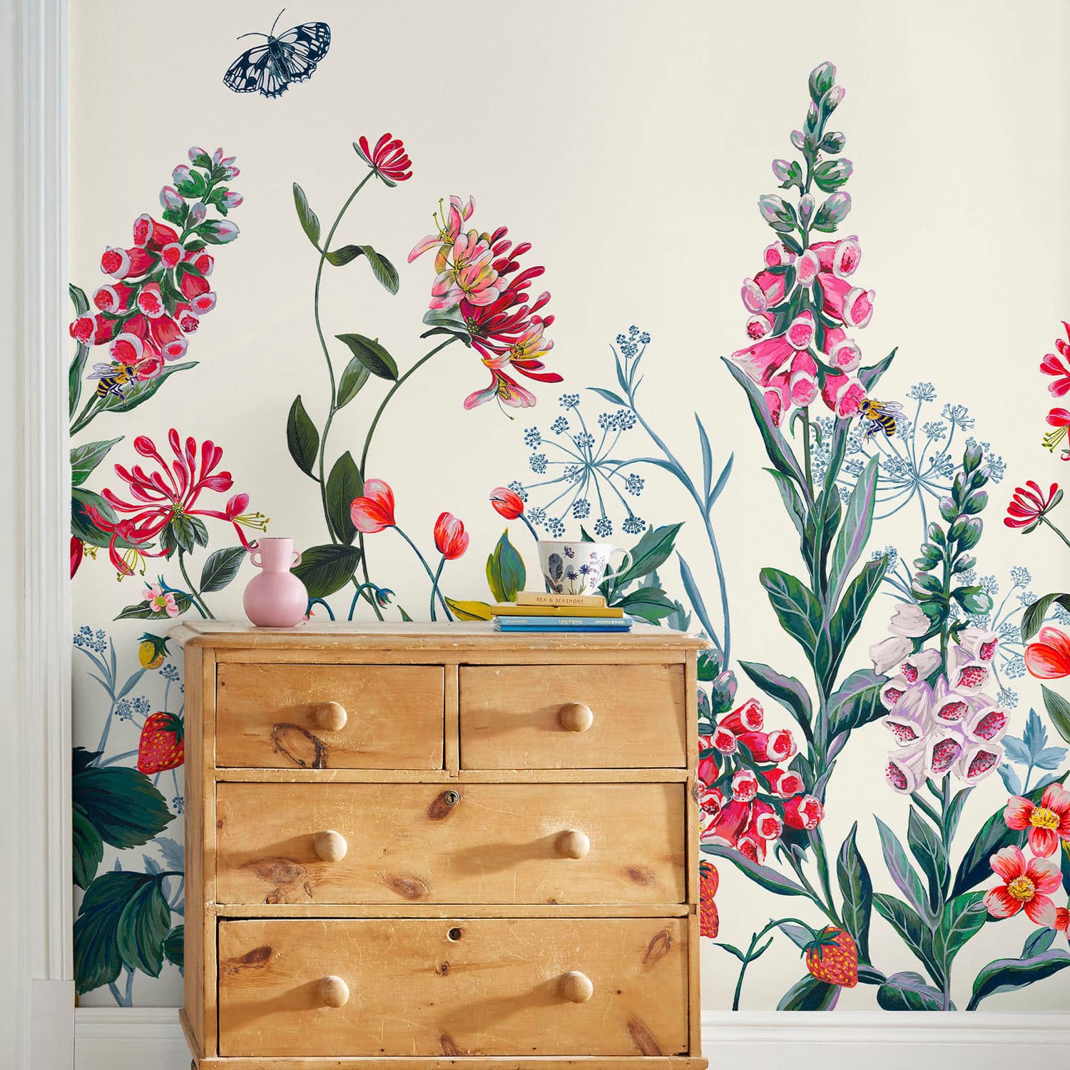 Joules Fototapete »Permaculture Garden Crème Mural 300x280cm« floral glatt floral