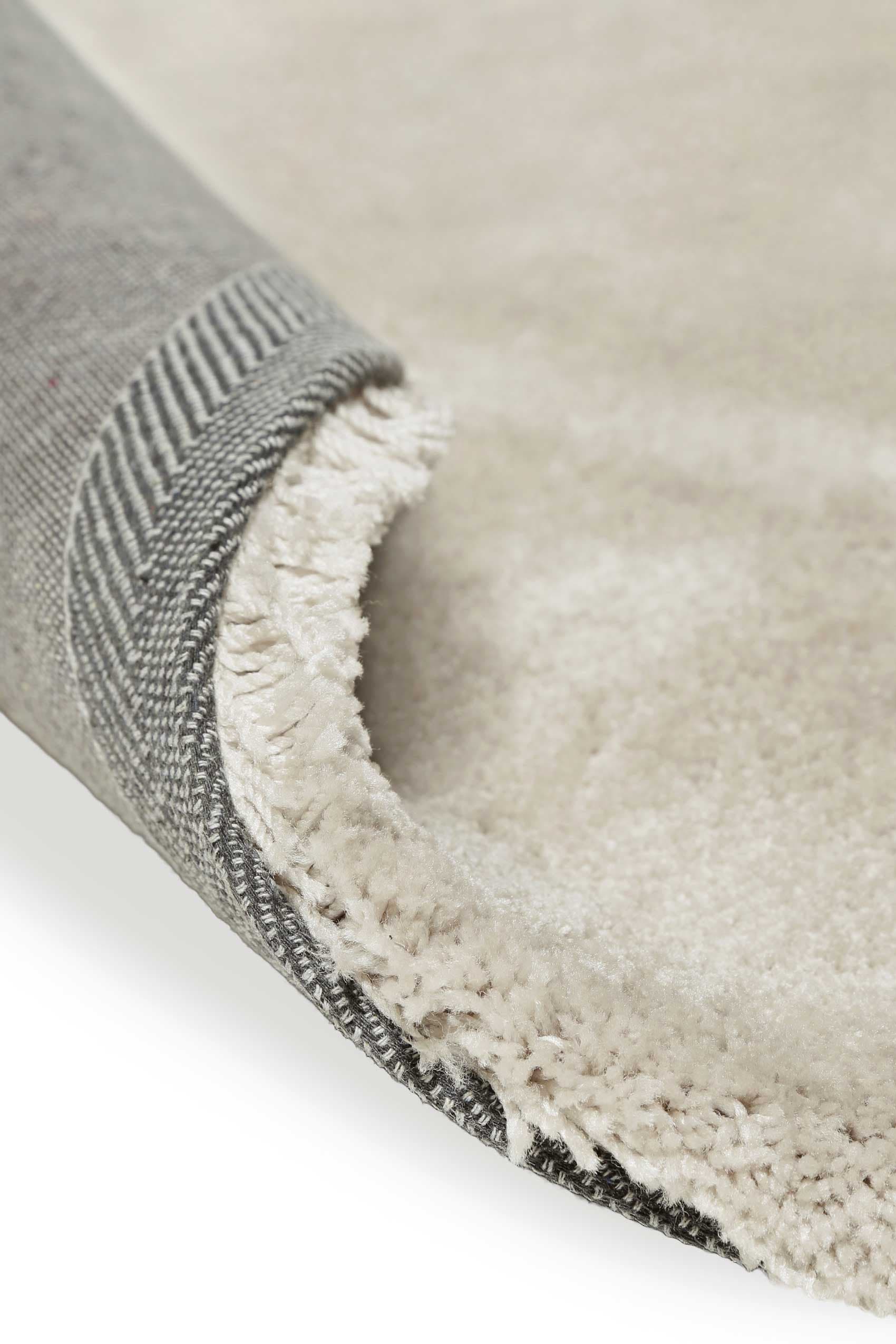 Wecon home Basics Teppich »Emilia« rund 25 mm Höhe Hochflorteppich, getuftet, modern, einfarbig, flauschig, Wohnzimmer