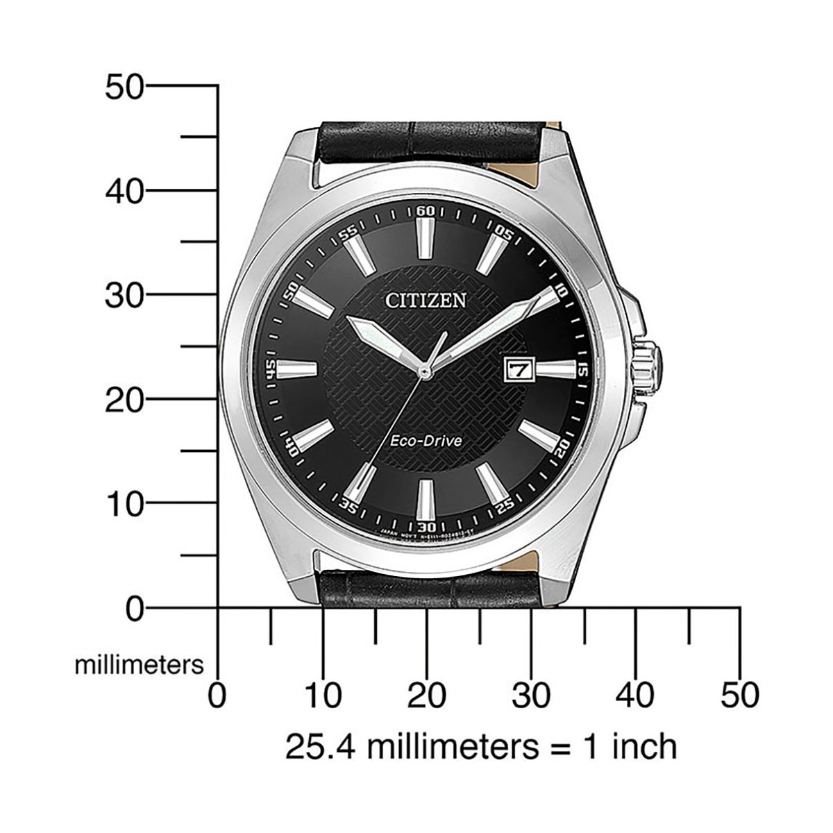 Citizen Solaruhr, Armbanduhr, Herrenuhr, Datum, Saphirglas, Lederarmband
