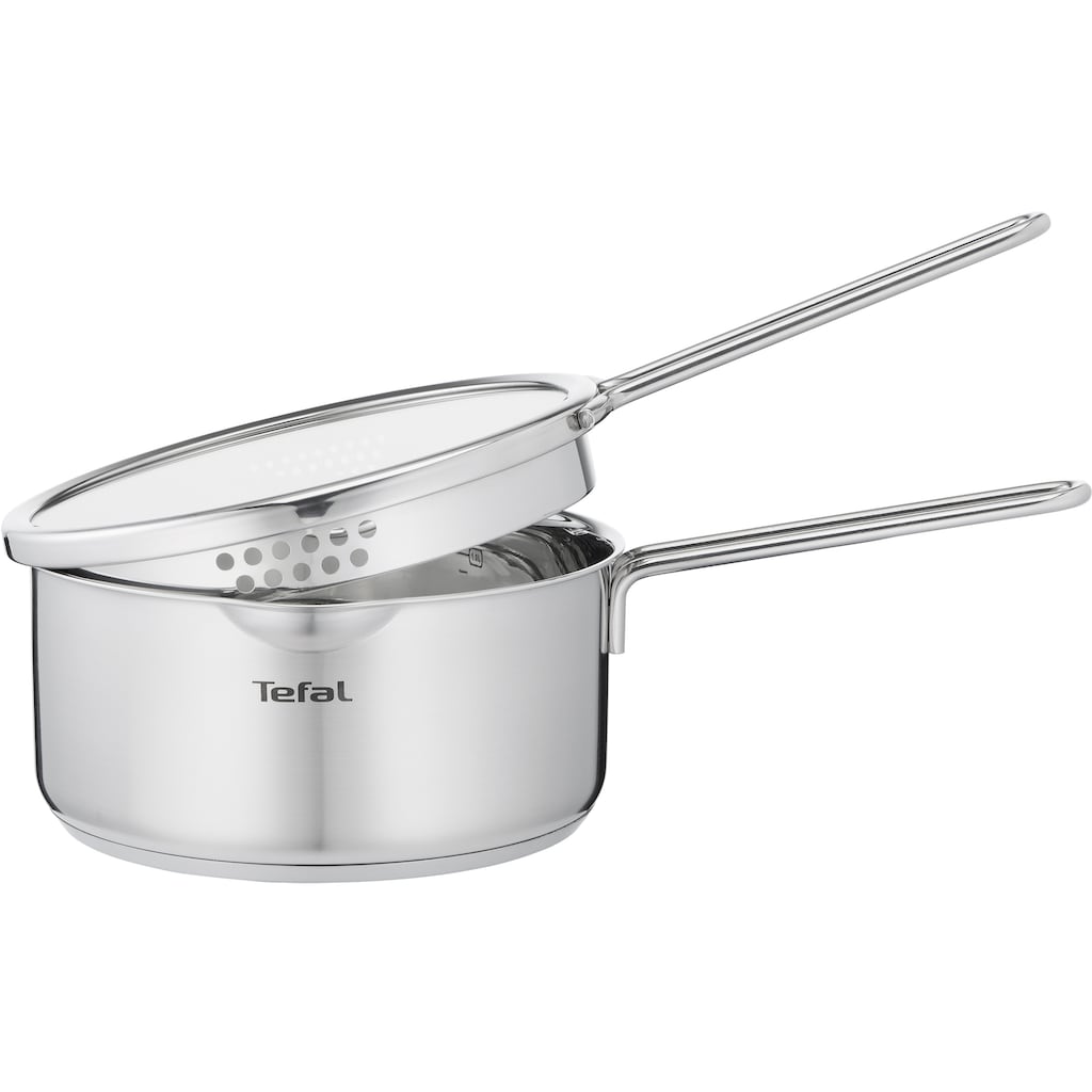 Tefal Topf-Set »Nordica«, Edelstahl, (6 tlg., 1x Kasserolle Ø 16 cm, 1x Kochtopf Ø 20 cm, 1x Kochtopf Ø 24 cm)