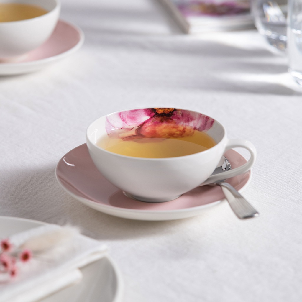 Villeroy & Boch Tasse »Teetassen mit Untertassen Rose Garden 110 ml 6er Set günstig online kaufen