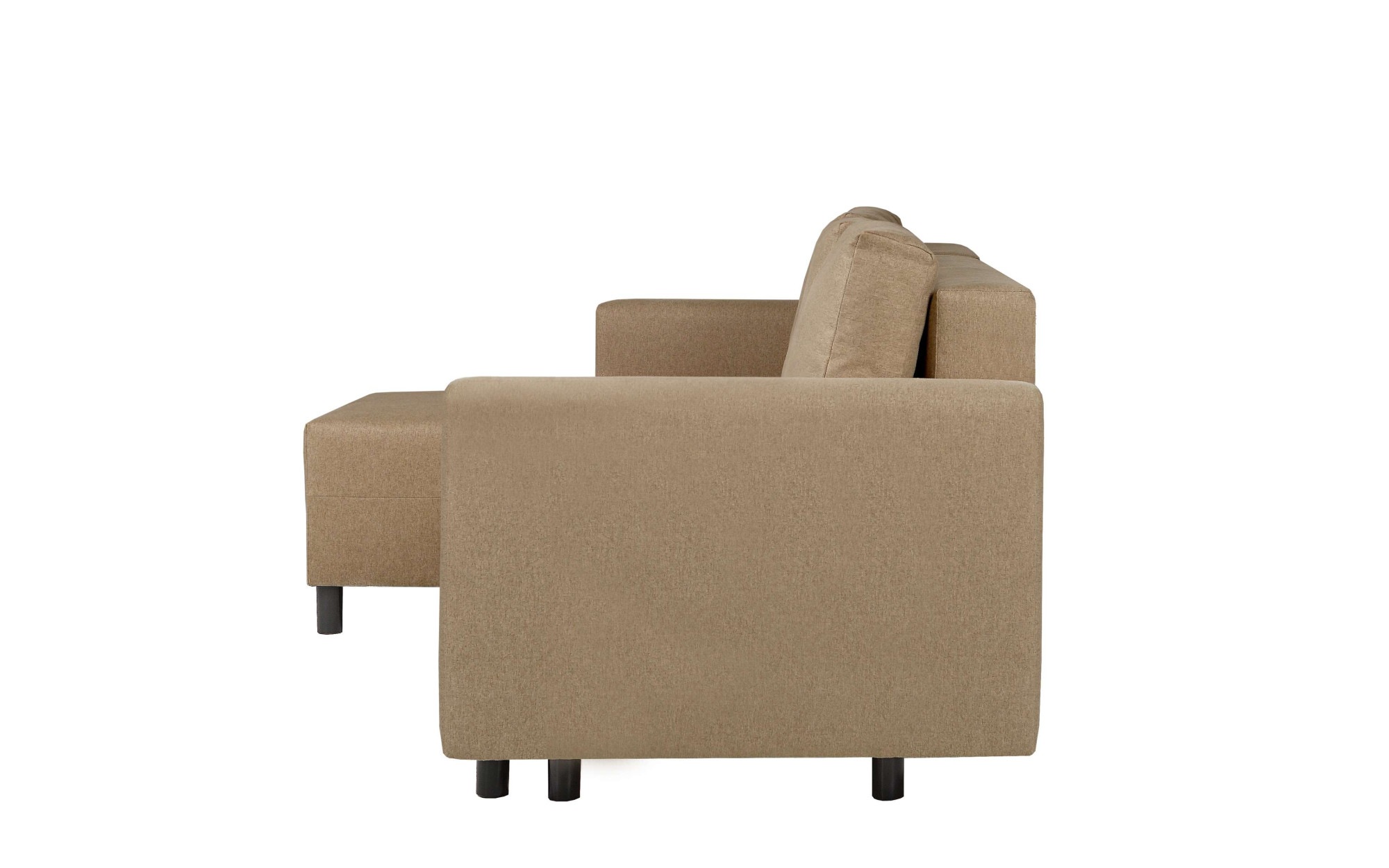 INOSIGN Ecksofa »GLENOE Schlafsofa mit Bettkasten, Recamiere beidseitig montierbar«, L-Form, Maße B/T/H: 230/135/84,5 cm, Velvet & Struktur weich