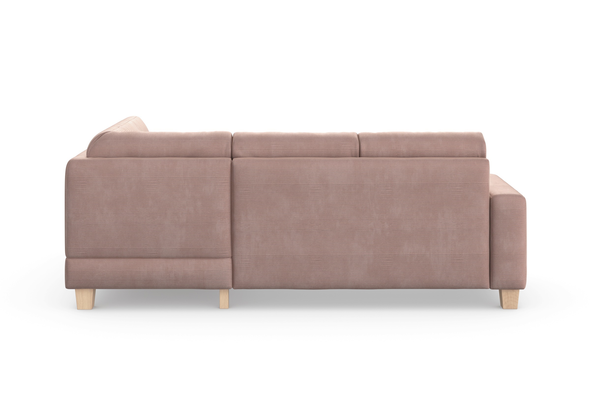 Home affaire Ecksofa »Summer L-Form«, mit Ottomane, wahlweise mit Bettfunktion und Bettkasten, Cord-Bezug