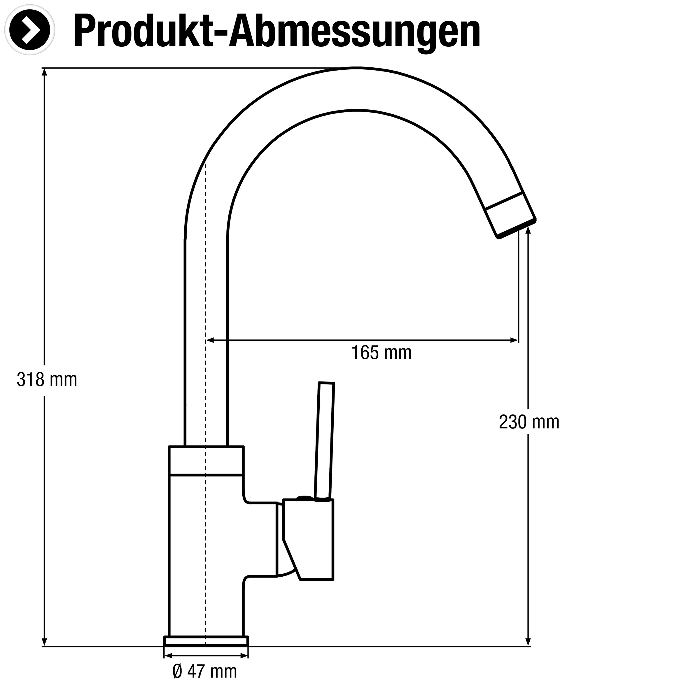 CORNAT Spültischarmatur »Fuerte«, HD, Messing, verchromt