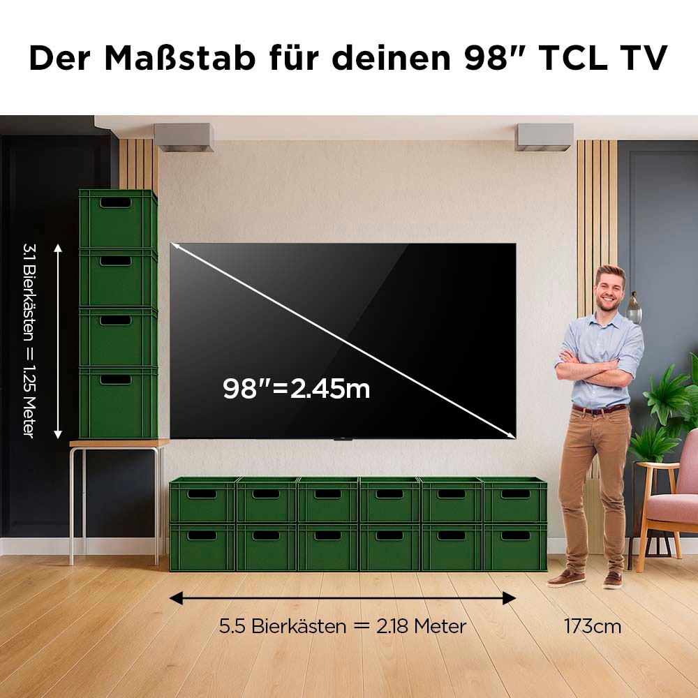 TCL QLED-Fernseher »98C61BX7«, 4K Ultra HD, Google TV