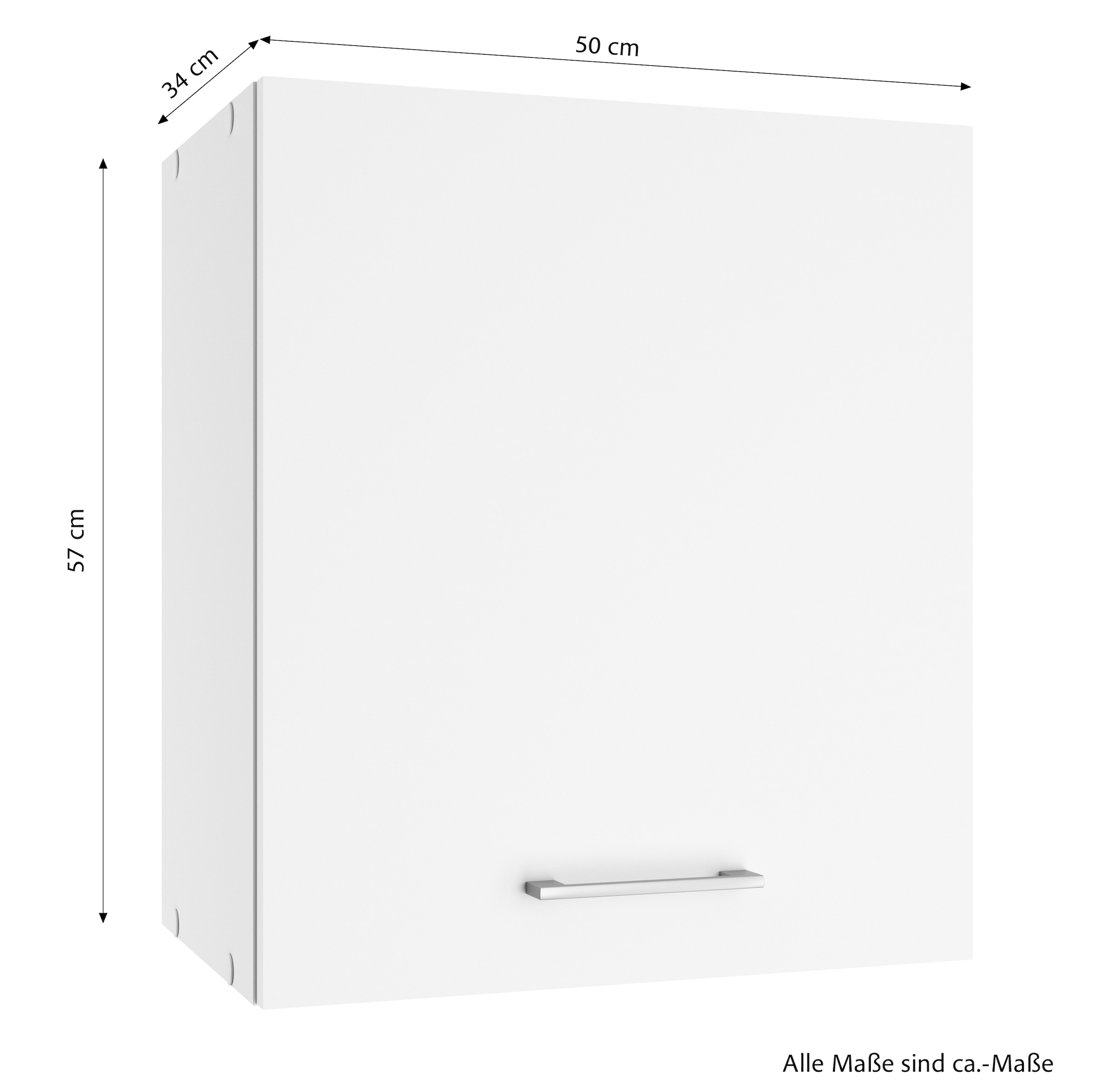 KOCHSTATION Hängeschrank »KS-Milan«, Hängeschrank 50 cm, matte oder hochglänzende Fronten
