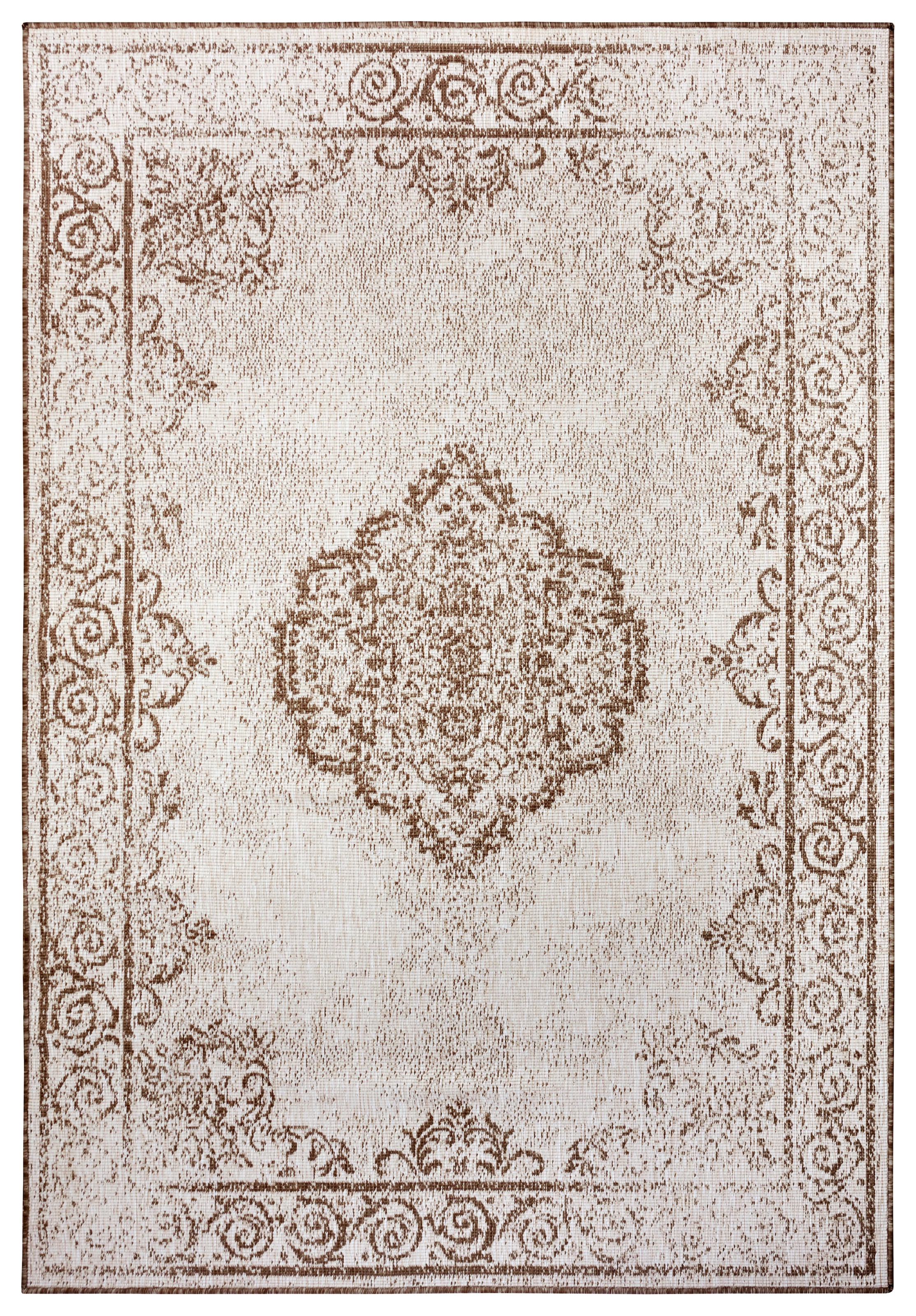 NORTHRUGS Teppich »CEBU Wendeteppich«, rechteckig, 5 mm Höhe, In-& Outdoor, Wetterfest, Balkon, Wohnzimmer, Wasserfest, Orientalisch